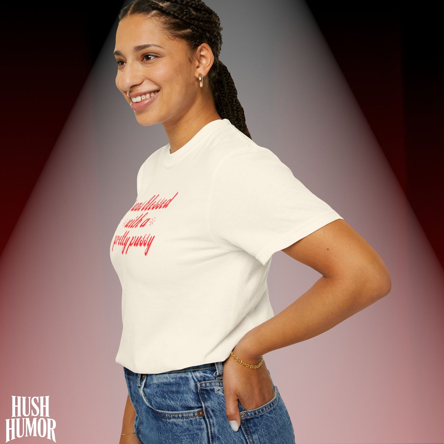 I Was Blessed With a Pretty Psssy T-Shirt Dirty MILF BDSM Dom/Sub Graphic Shirt