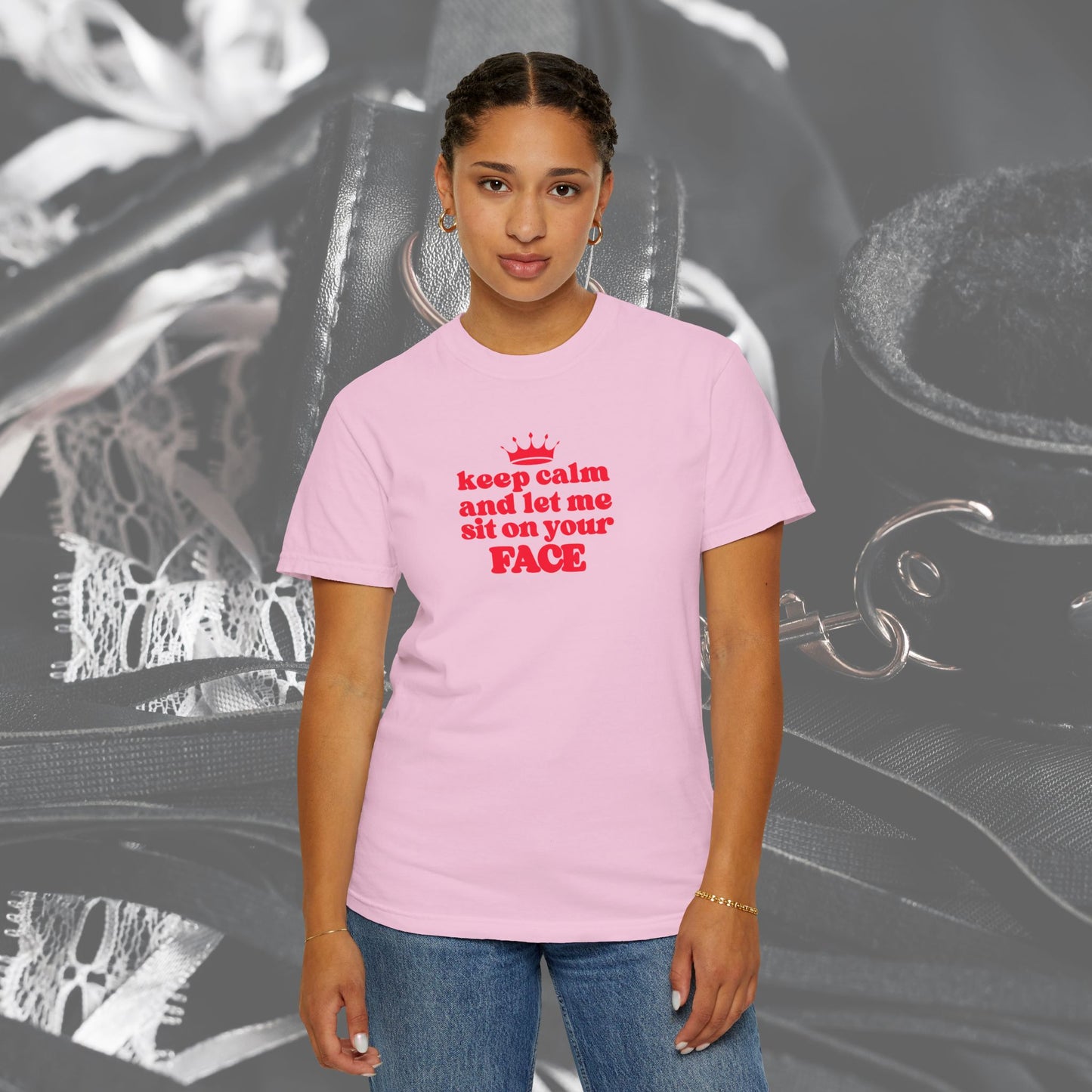 Naughty Face Sitting T-Shirt, Women's Sexy Tee, Inappropriate Party Shirt, Crude NSFW Summer Sexy Tee, Offensive Adult Dirty Humor Tee