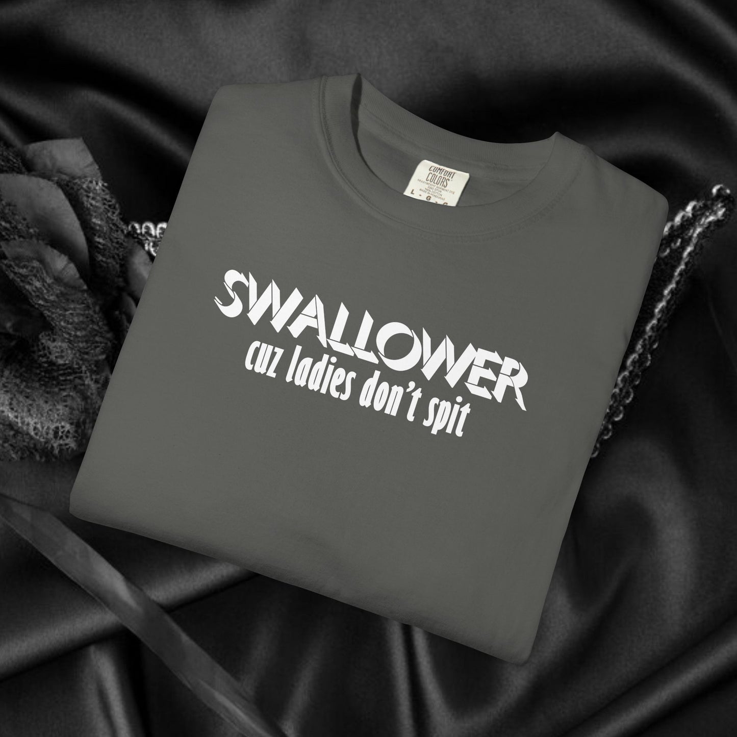 Naughty Swallower T-shirt, Silly Oral Sex Women's Shirt, Fun Adult Humor Tee, Blow j*b Party Apparel, Sexy Wife Gift, Dirty BJ Top