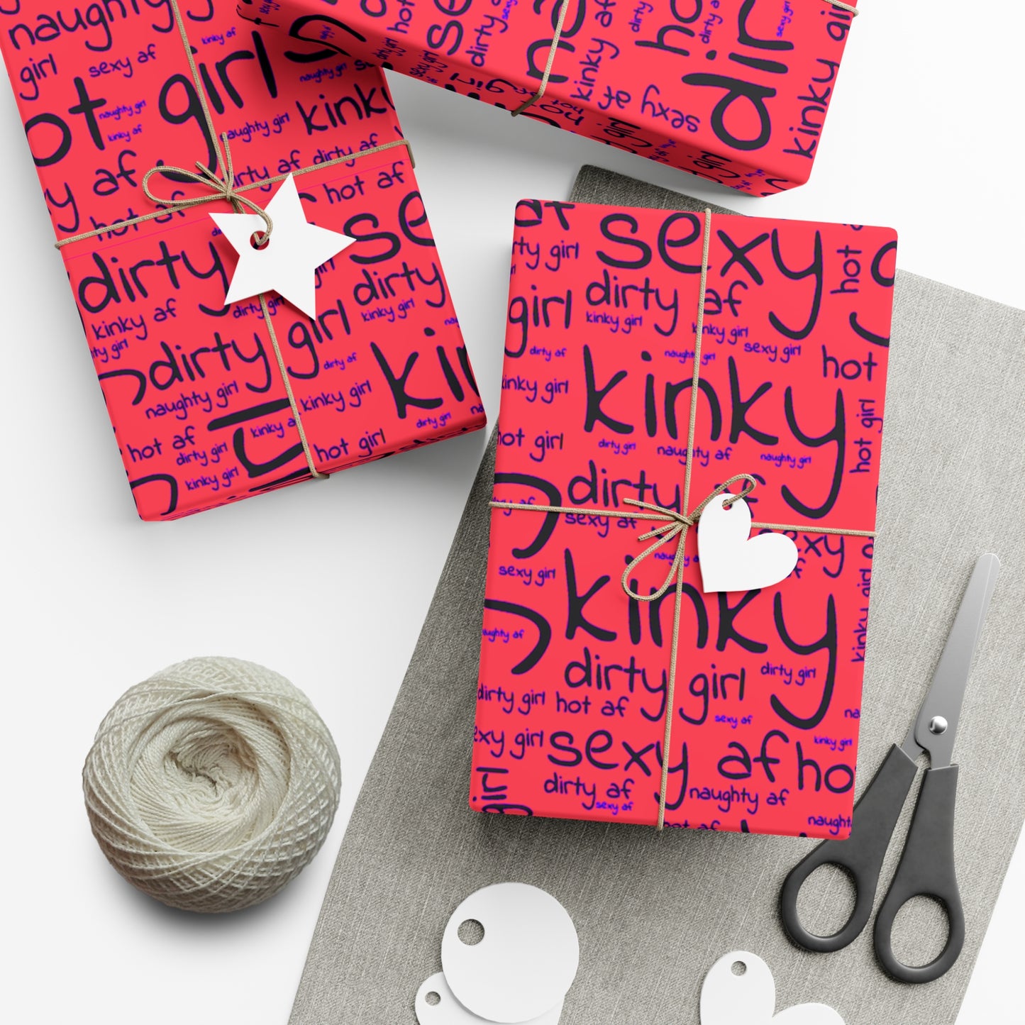 Naughty AF Wrapping paper, special occasion wrapping paper for hot girls
