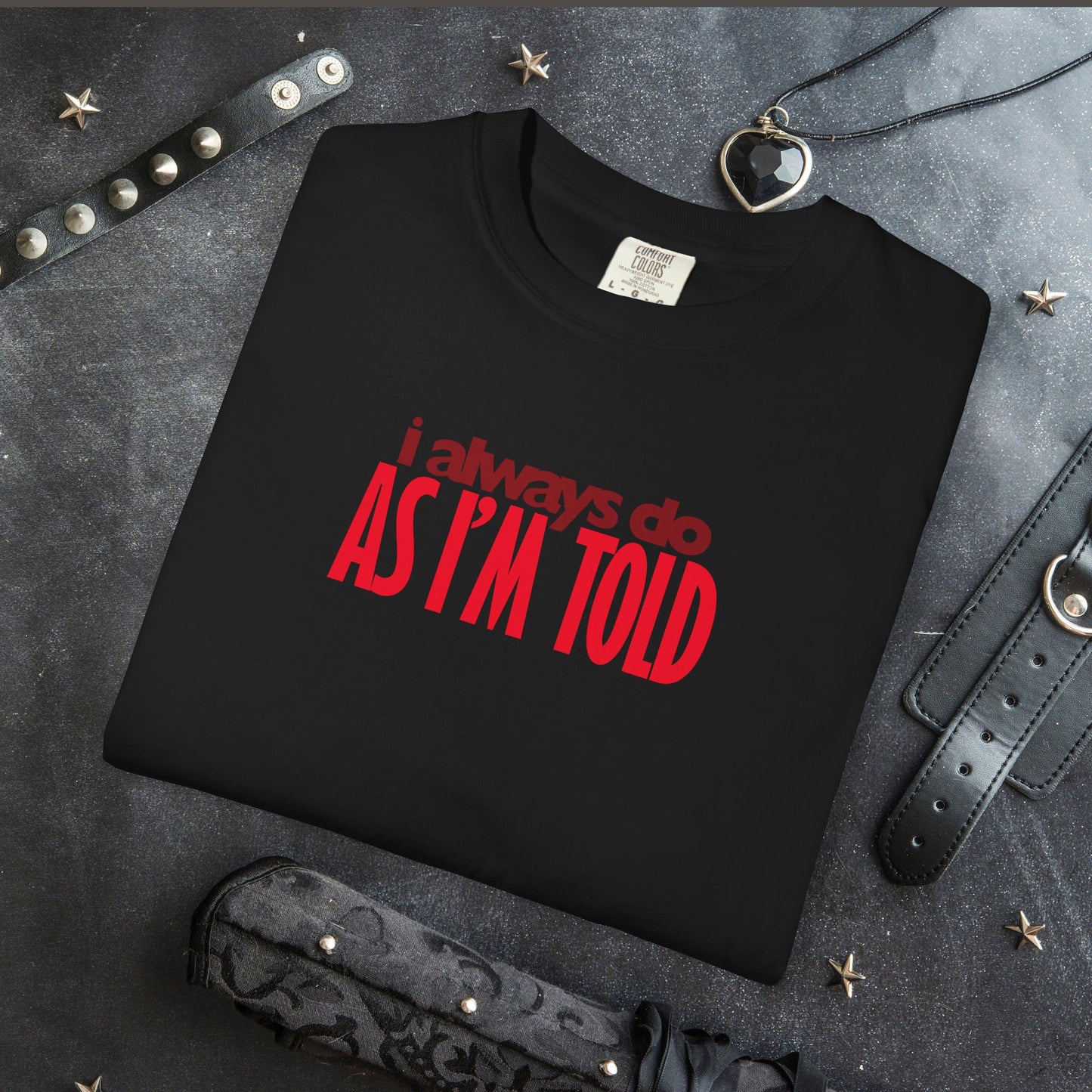 BDSM Apparel I Always Do As I'm Told Tee, Kink Fashion Shirt, Submissive Lover Gift