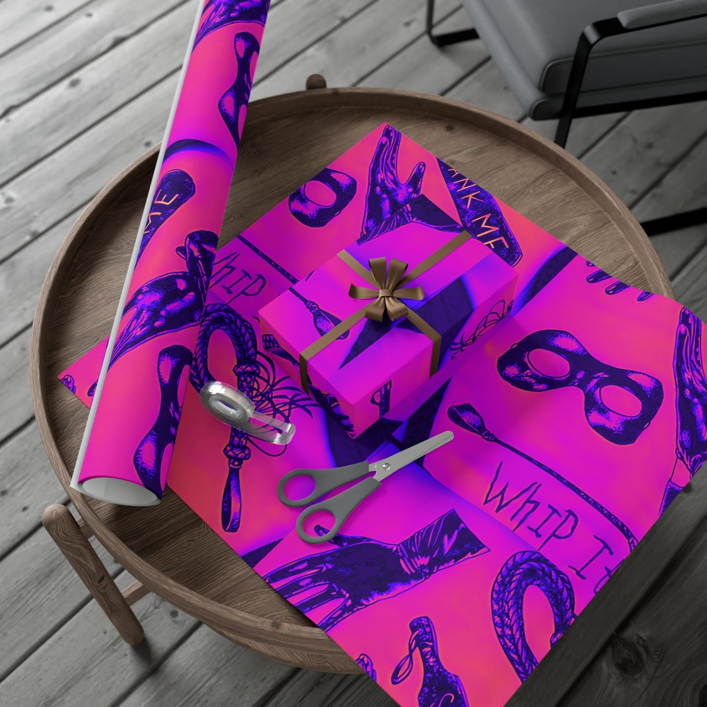 BDSM Themed Gift Wrap Papers, Sumissive gift wrap for doms approval special occasion gift wrap