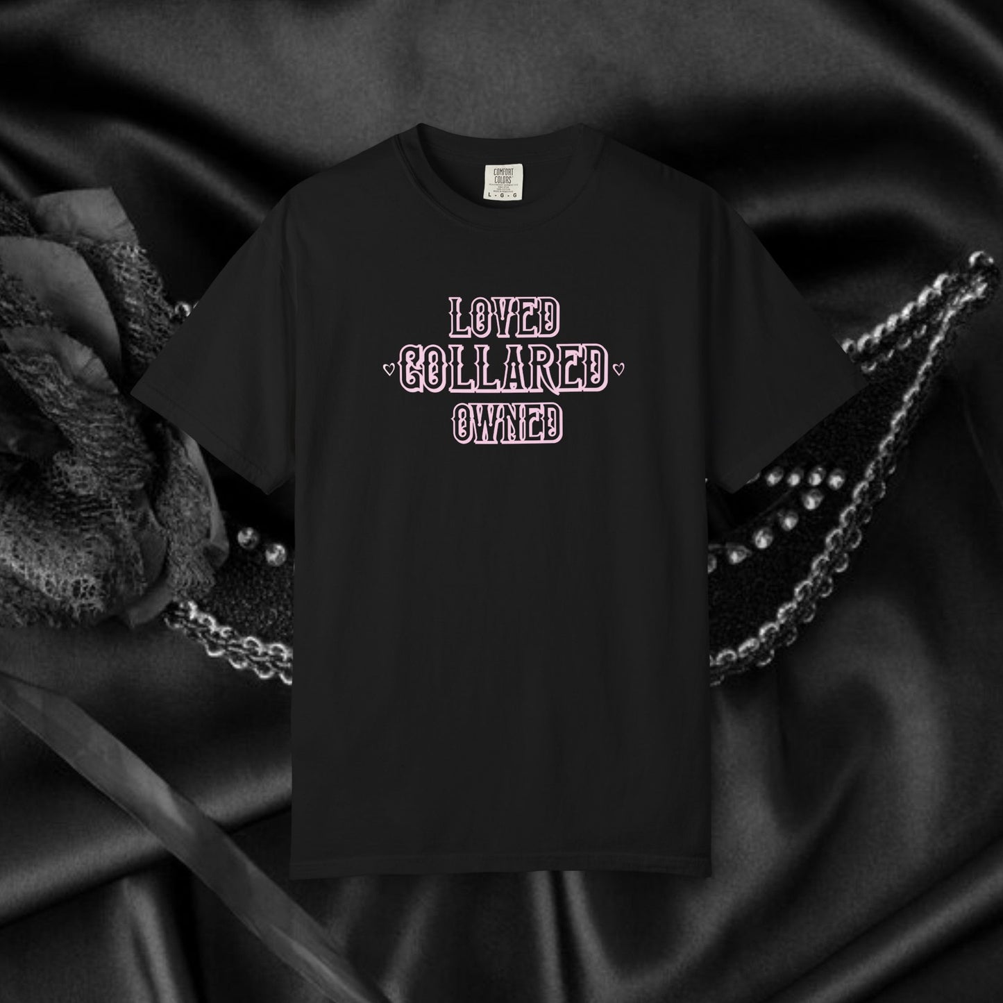 Submissive BDSM Loved Collared Owned T-shirt, Unisex Kinky Tee, Submissive Wife Gift
