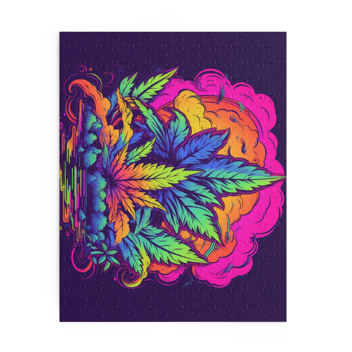 Wild Side Trip – Electric Jungle Puzzle with Neon Burst Fun Adult Activity for Jokers, Tokers, and Smokers gift