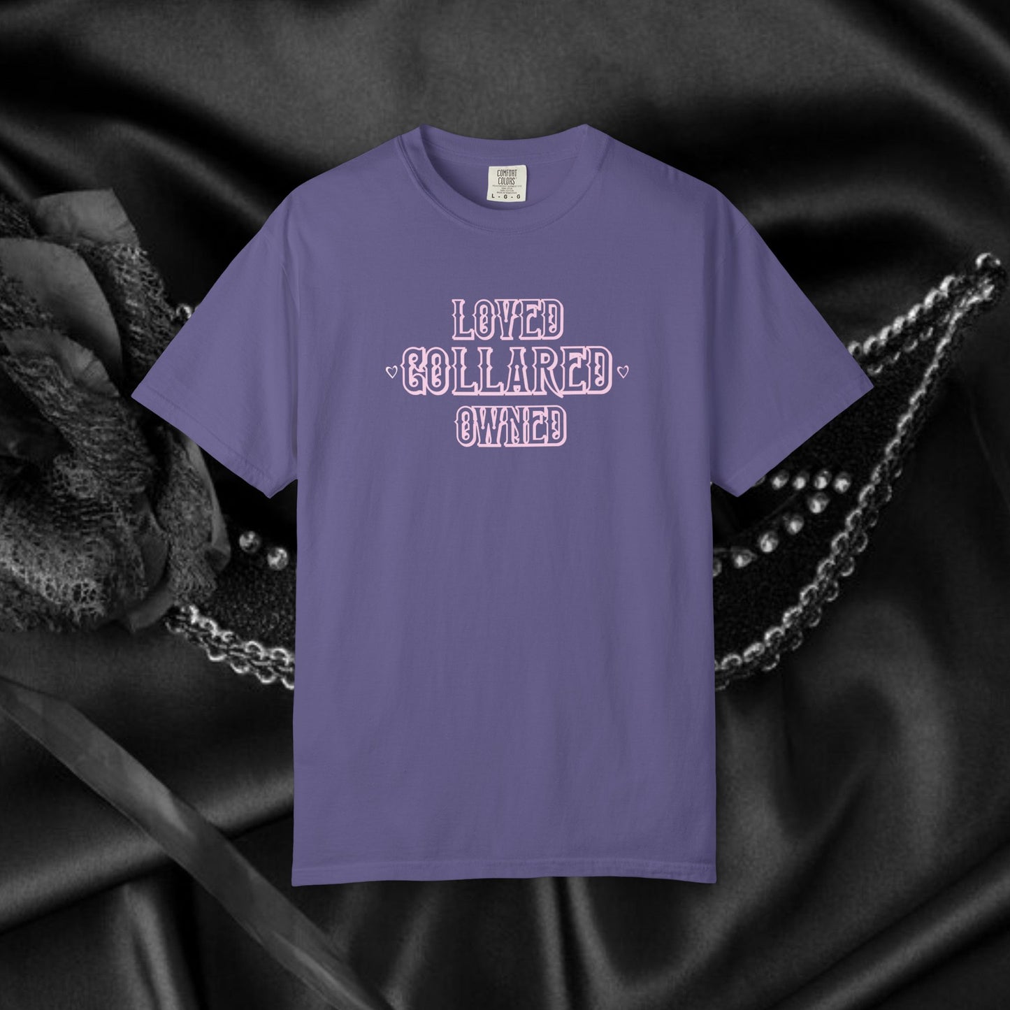 Submissive BDSM Loved Collared Owned T-shirt, Unisex Kinky Tee, Submissive Wife Gift