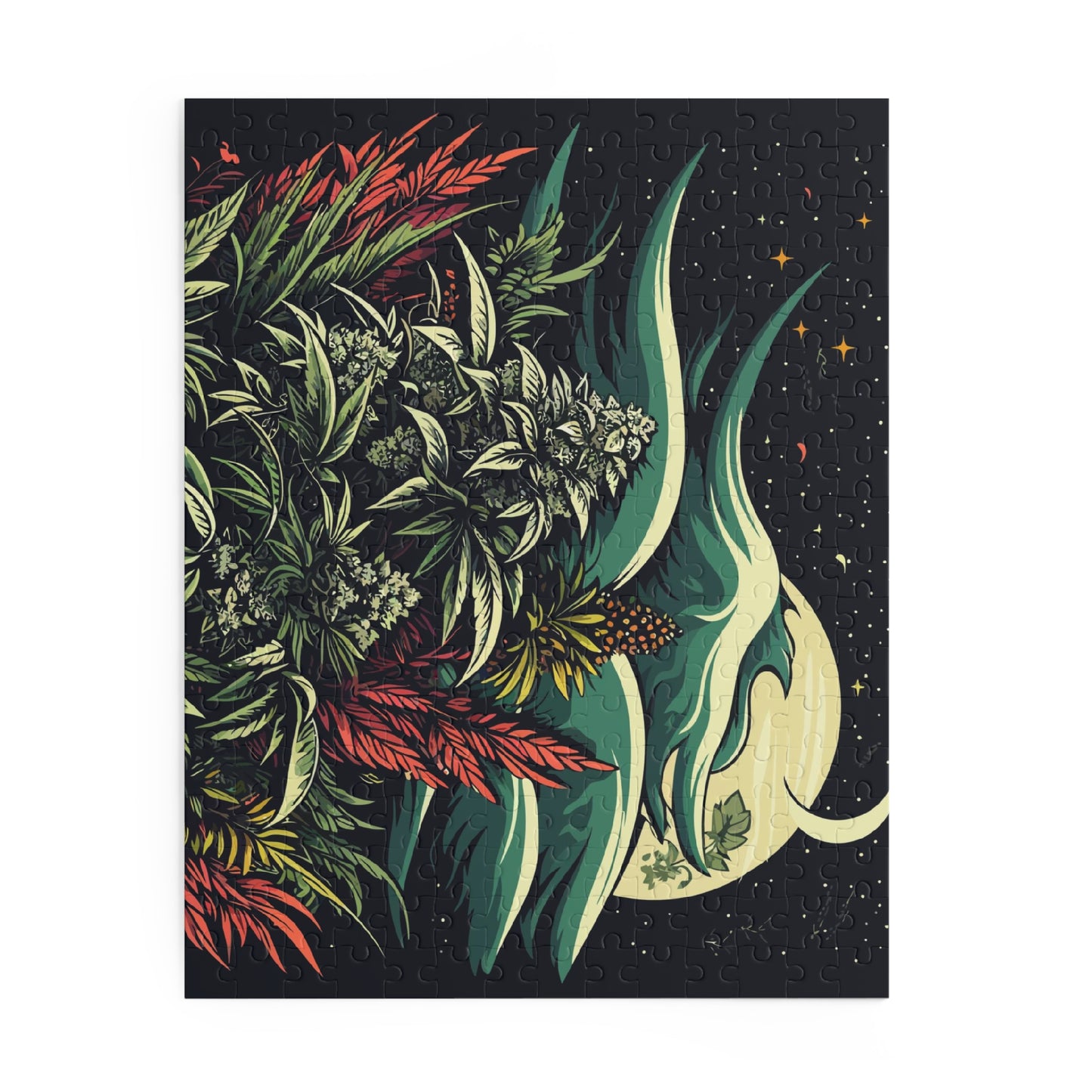 Take a Trip to the Party Side of the Moon Puzzle – Bold Night Jungle Jigsaw