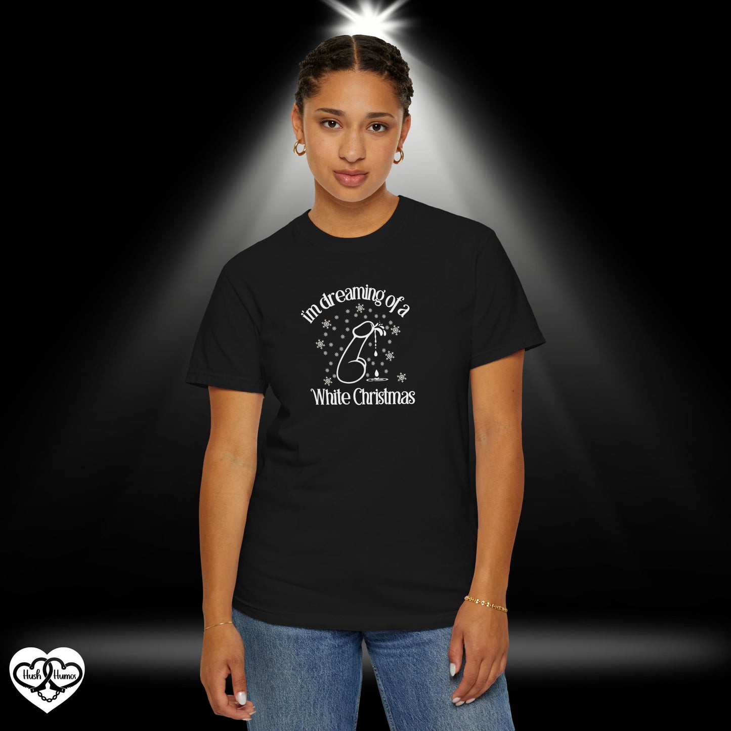 I’m Dreaming of a White Christmas Naughty Shirt – Funny Adult Xmas Tee, Sexy Holiday Party Top