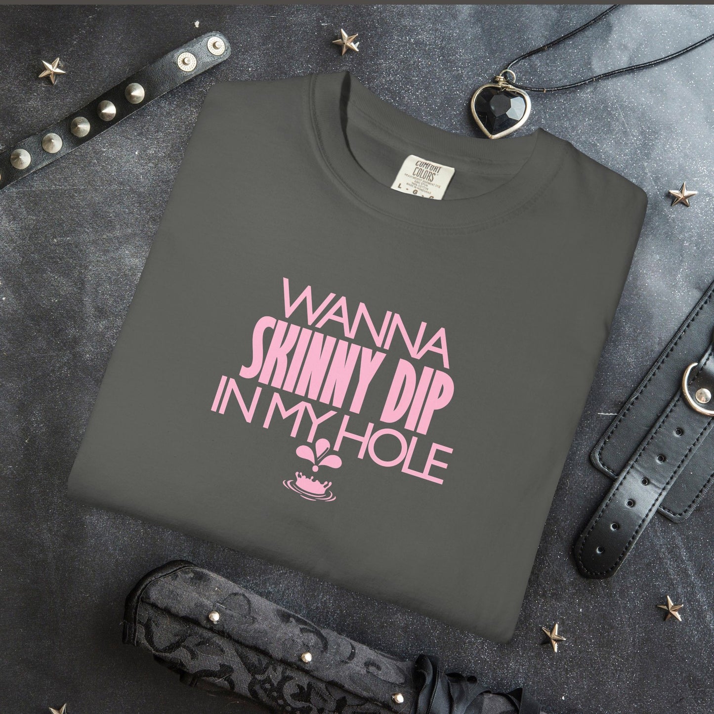 Wanna Skinny Dip in My Hole T-Shirt – Sexy Suggestive Women’s Naughty Summer Party Tee
