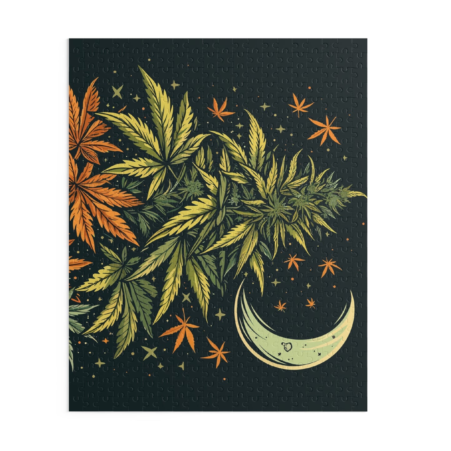 Night Trip Puzzle – Moody Moon Jigsaw with Psychedelic Forest Vibes | Gift for Dreamers & Rebels
