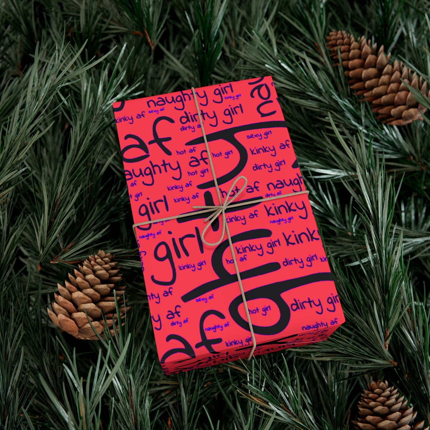 Naughty AF Wrapping paper, special occasion wrapping paper for hot girls