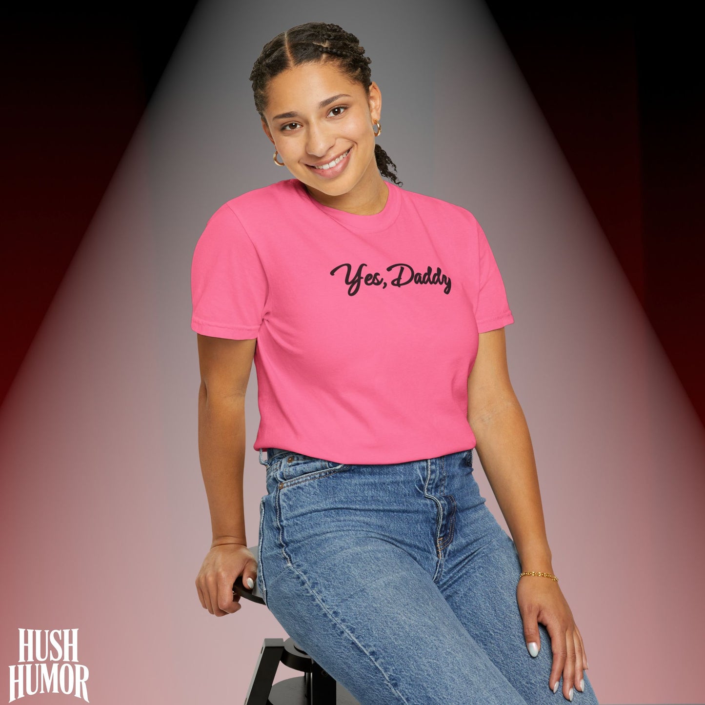 Yes Daddy Shirt – Submissive Wife T-Shirt, Naughty BDSM Graphic Tee for Women, NSFW Dirty Sex Shirt, Offensive Inappropriate Couple Party Shirt
