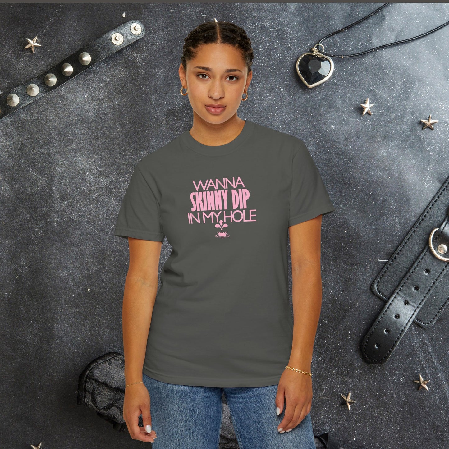 Wanna Skinny Dip in My Hole T-Shirt – Sexy Suggestive Women’s Naughty Summer Party Tee