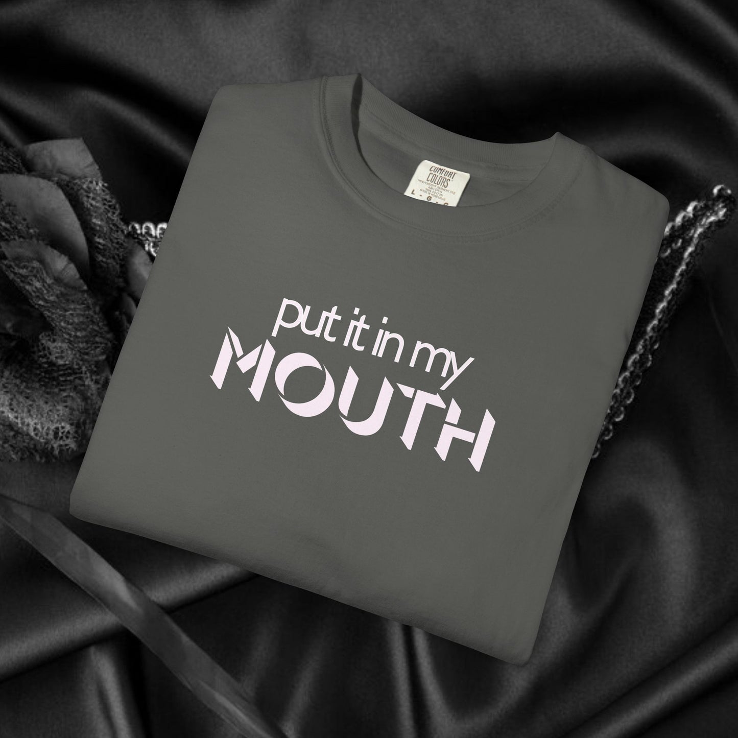 Offensive Hot Wife gift, Put it in My Mouth fun oral sex tshirt for women, NSFW Comfort Color Pepper summer party top, funny sex tee