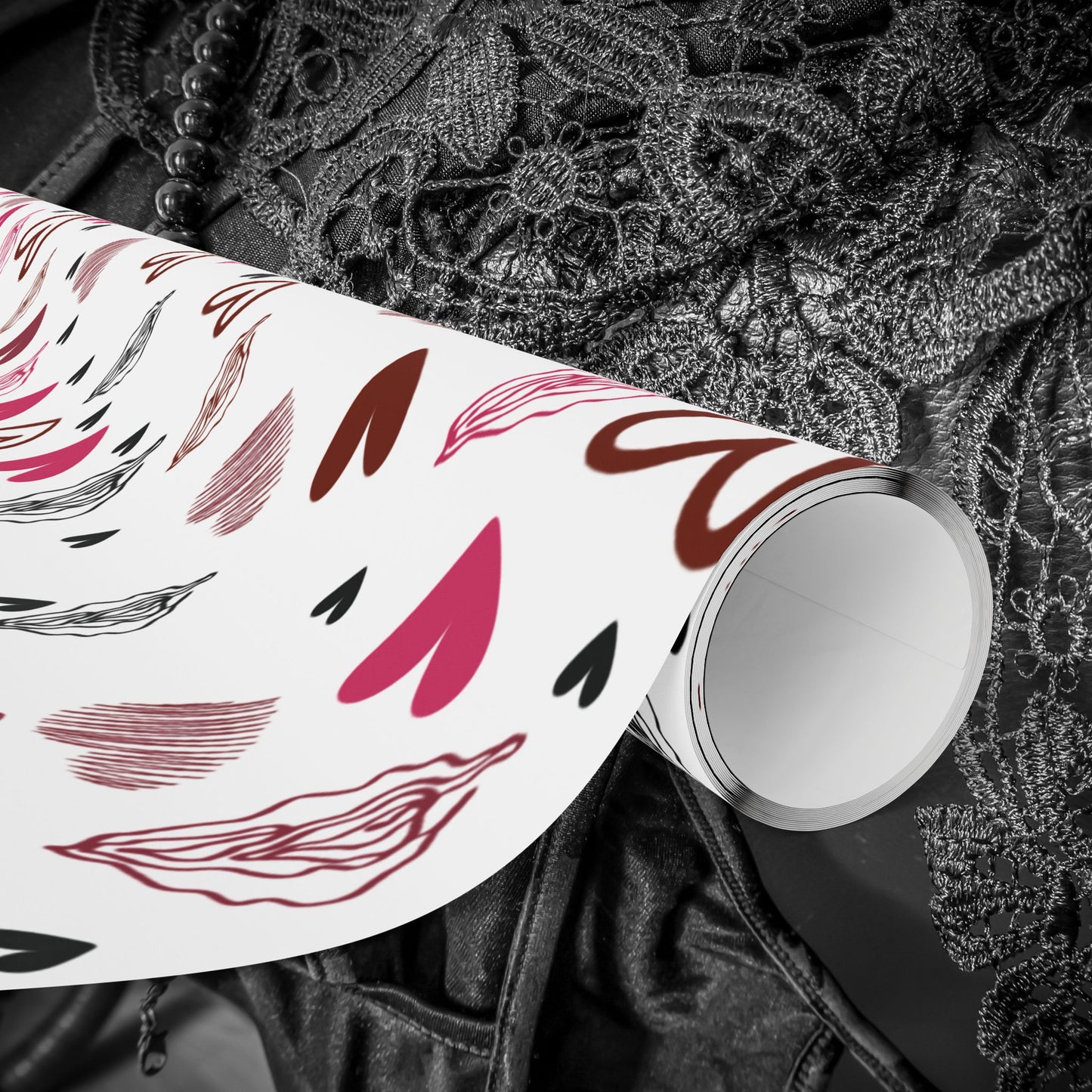 Sexy Vagina Heart Wrapping Paper β Naughty Lesbian Gift Wrap for Bachelorettes, Feminist Gifts & Adult Occasions