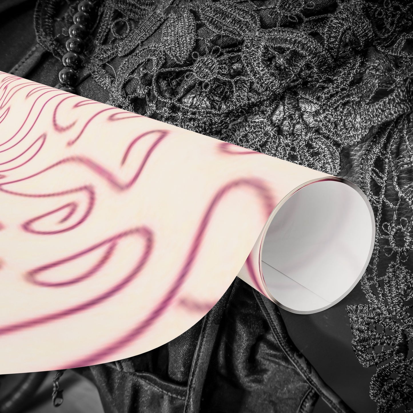 Hand drawn chic penis gift wrap for Birthdays, Holidays, Bachelorettes, Adult Naughty Paper