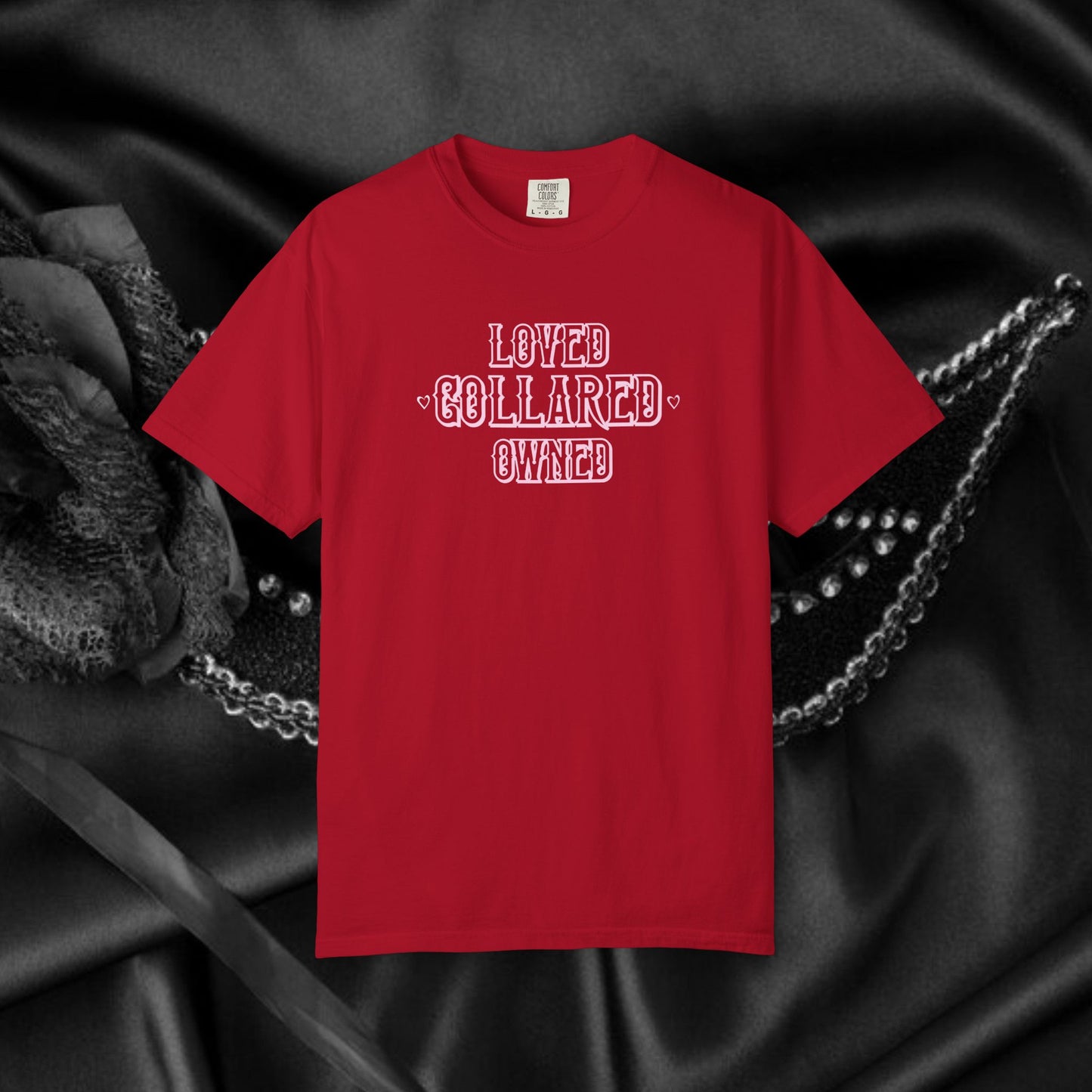 Submissive BDSM Loved Collared Owned T-shirt, Unisex Kinky Tee, Submissive Wife Gift