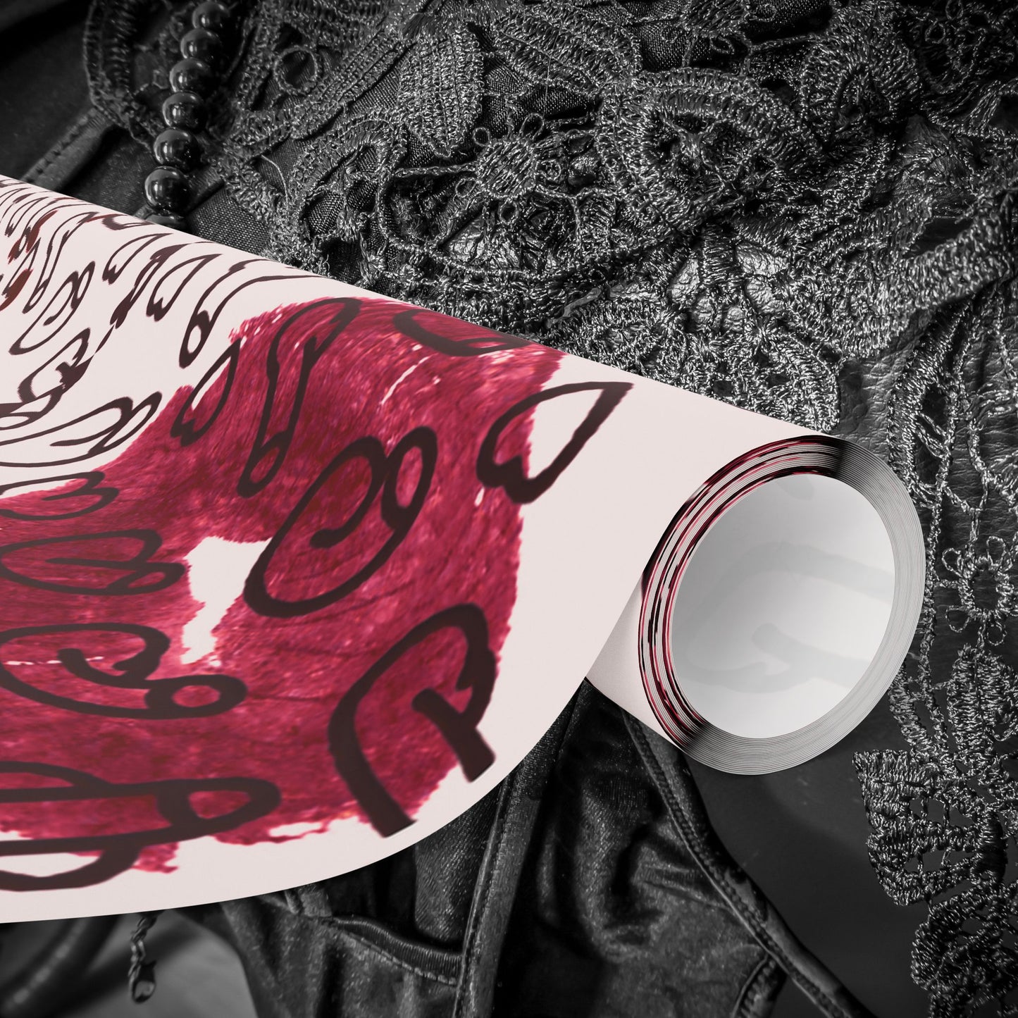 Sexy Penis Heart & Roses Gift Wrap, Stylish Packaging for Birthdays, Holidays