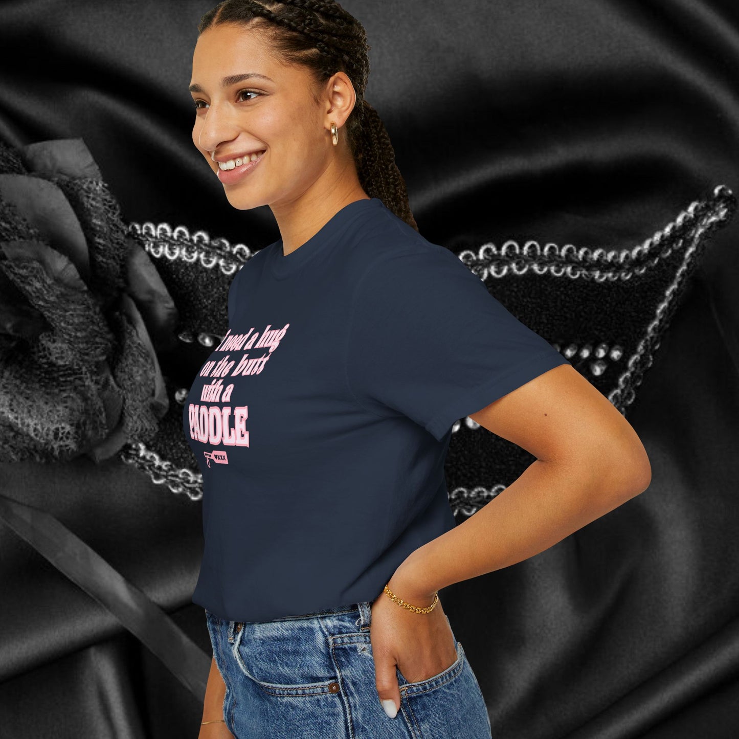I need a Hug on the Butt With a Paddle tshirt, BDSM Themed Cute Submissive Apparel for her