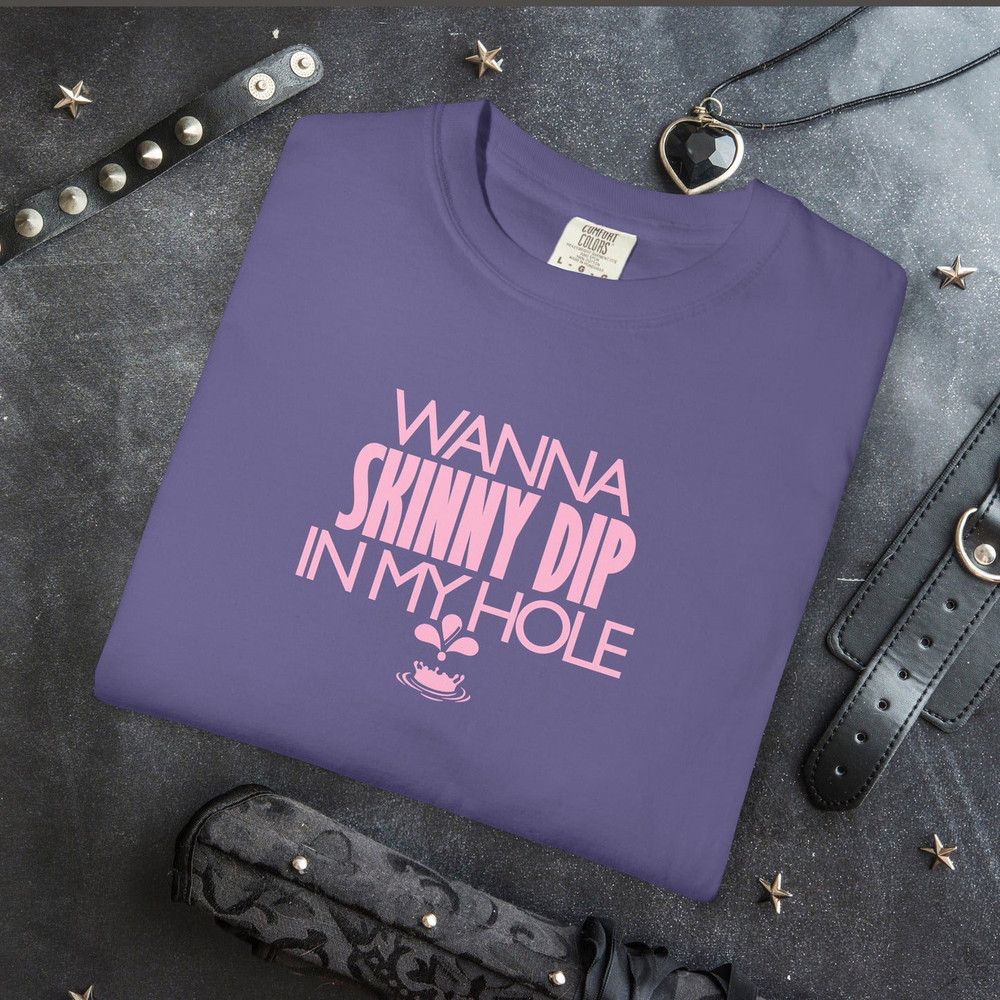 Wanna Skinny Dip in My Hole T-Shirt – Sexy Suggestive Women’s Naughty Summer Party Tee