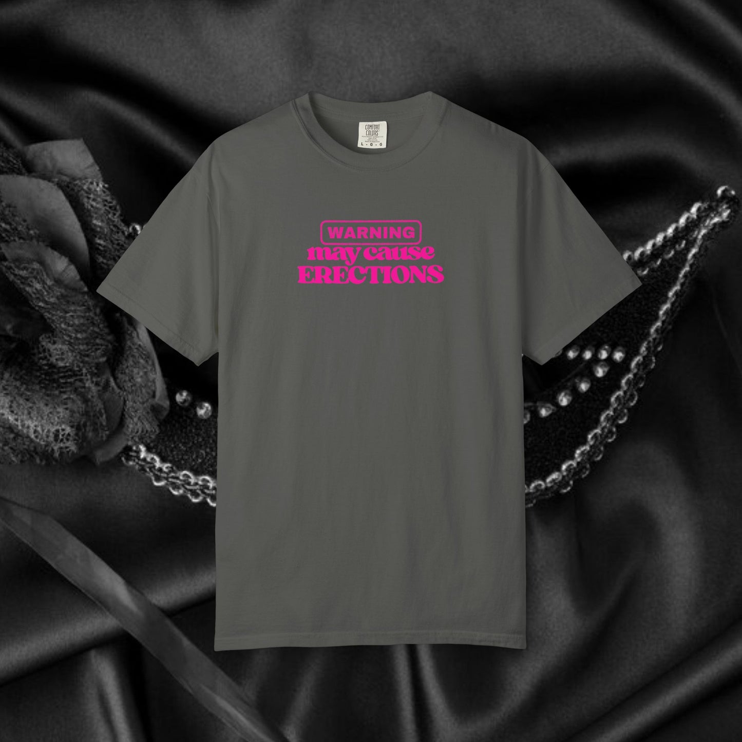 WARNING May Cause Erections Naughty Unisex T-Shirt – Inappropriate Comfort Colors Tee for Women