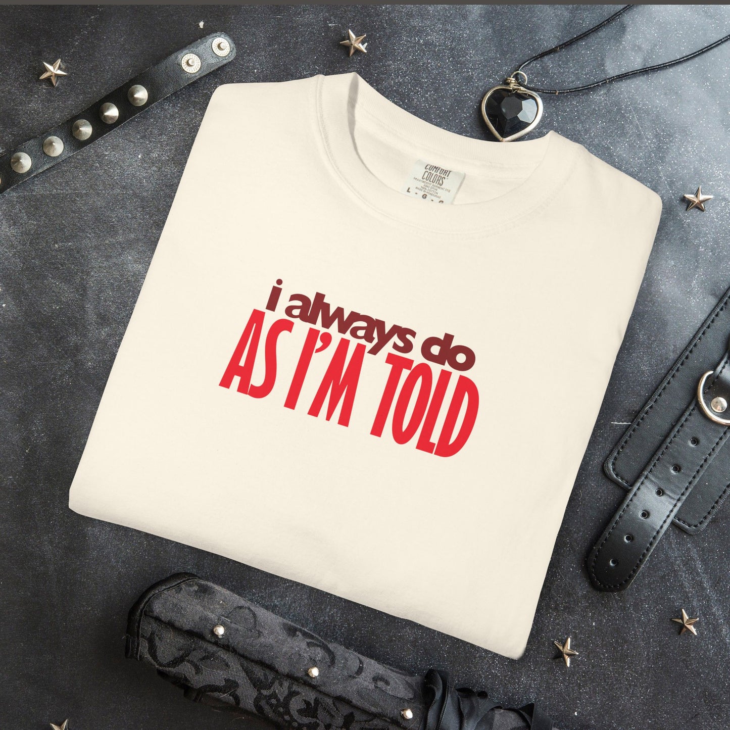 BDSM Apparel I Always Do As I'm Told Tee, Kink Fashion Shirt, Submissive Lover Gift