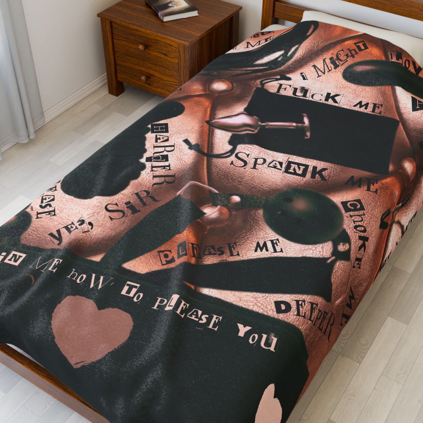 BDSM Themed blanket for Adults, Sexy and Offensive Gift, BDSM themed gift, daddy's girl blanket, babygirl blanket
