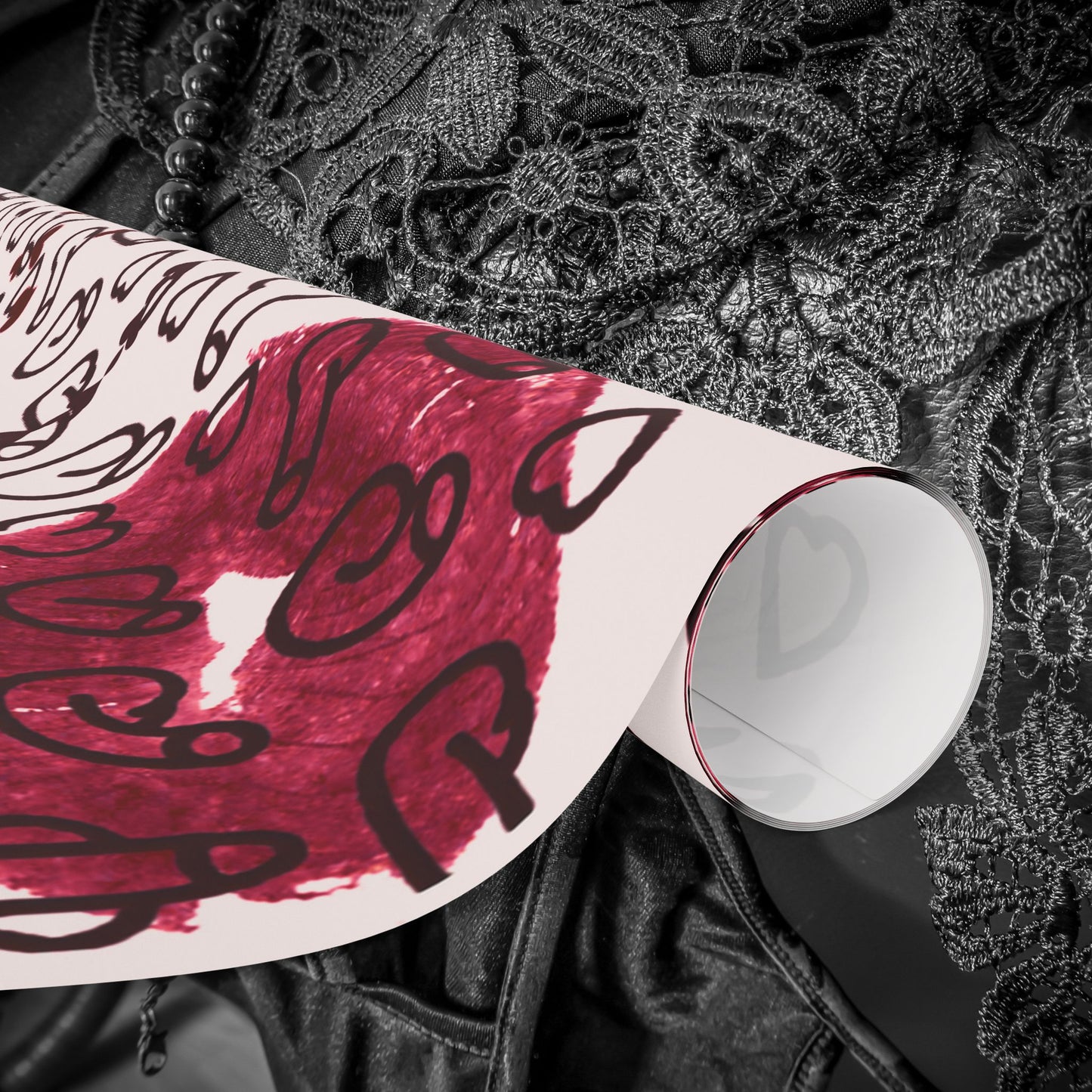 Sexy Penis Heart & Roses Gift Wrap, Stylish Packaging for Birthdays, Holidays