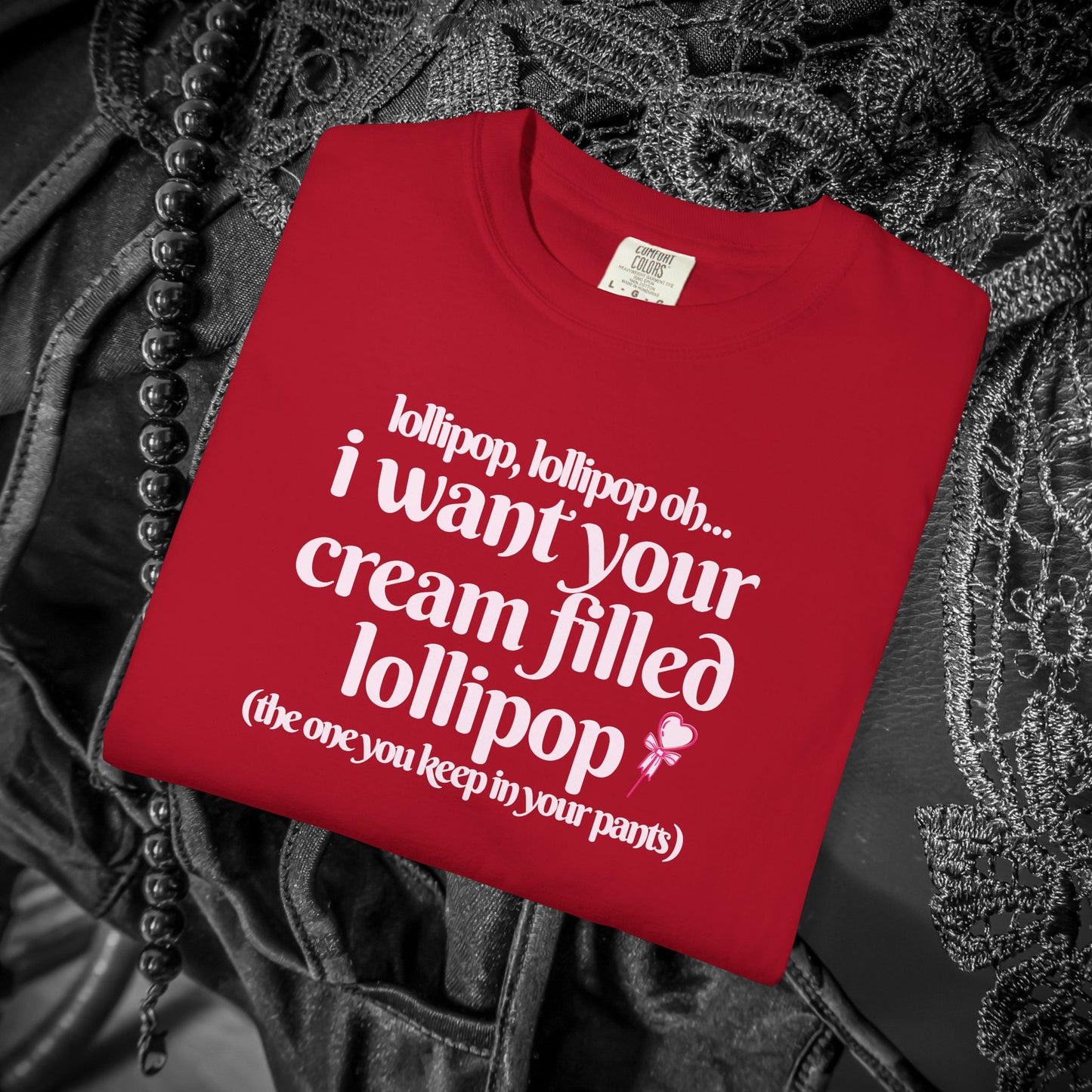 Sexually suggestive lollipop T-shirt, funny innuendo gift for hot wife, hot girl summer outfit, sexy party apparel