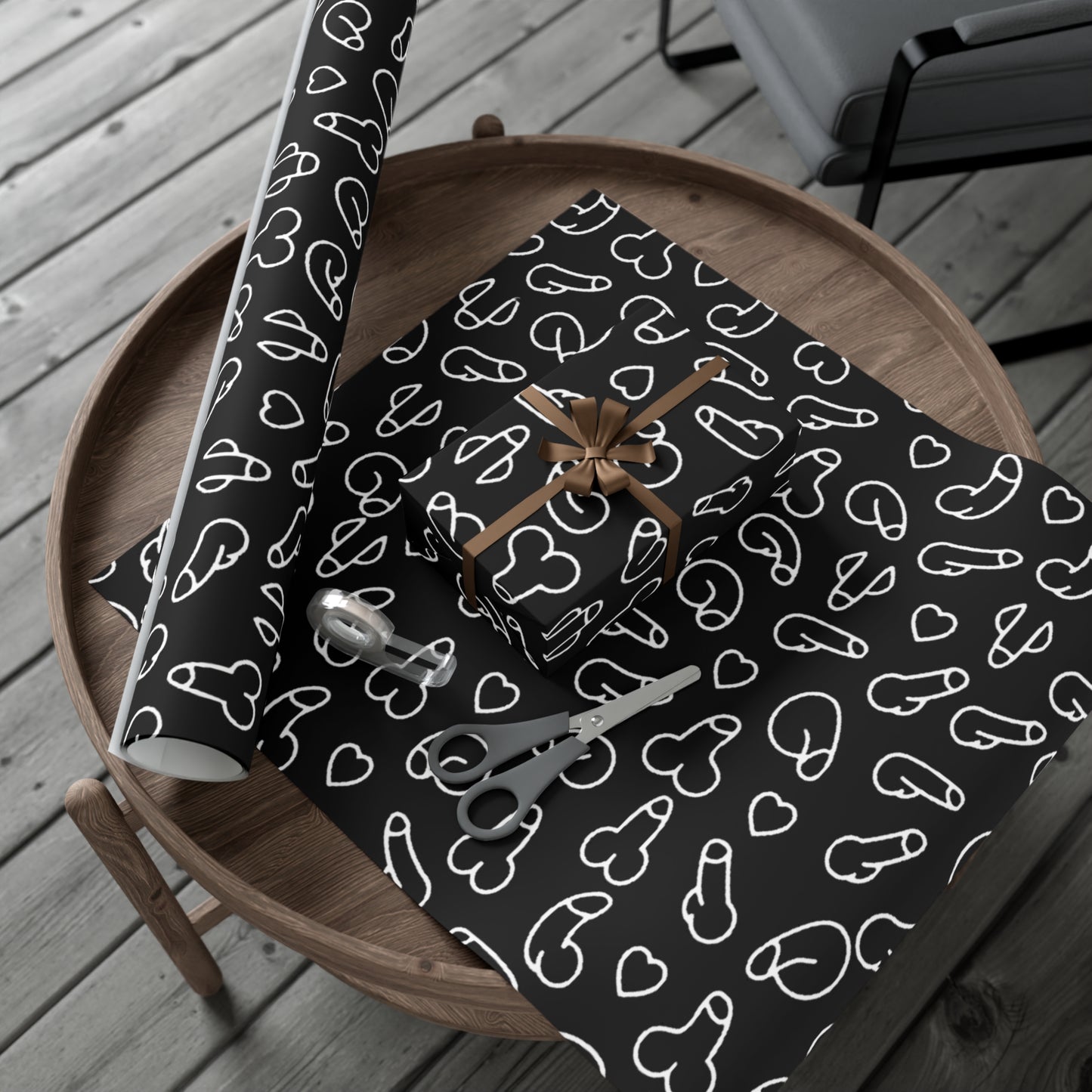 Penis Wrapping Paper – Funny Naughty NSFW D*ck Gift Wrap, Adult Humor Gag Gift Paper