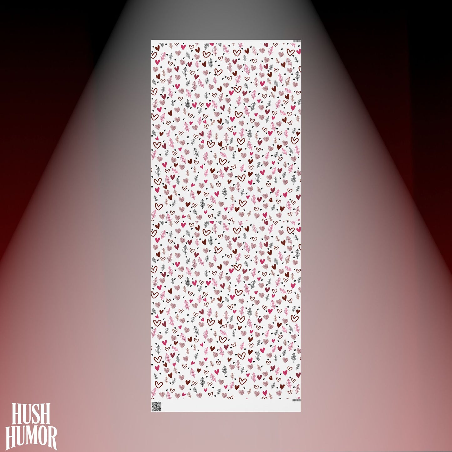 Sexy Vagina Heart Wrapping Paper β Naughty Lesbian Gift Wrap for Bachelorettes, Feminist Gifts & Adult Occasions