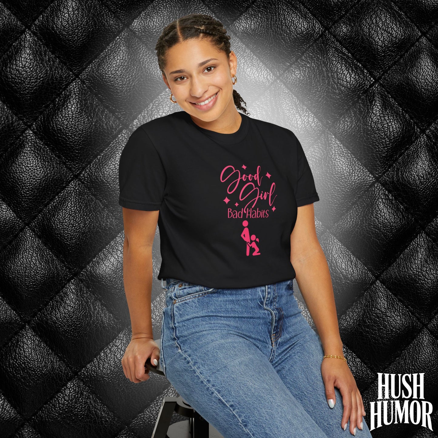 Good Girl Bad Habits Shirt – Funny Oral Sex Graphic Tee for Naughty Wife