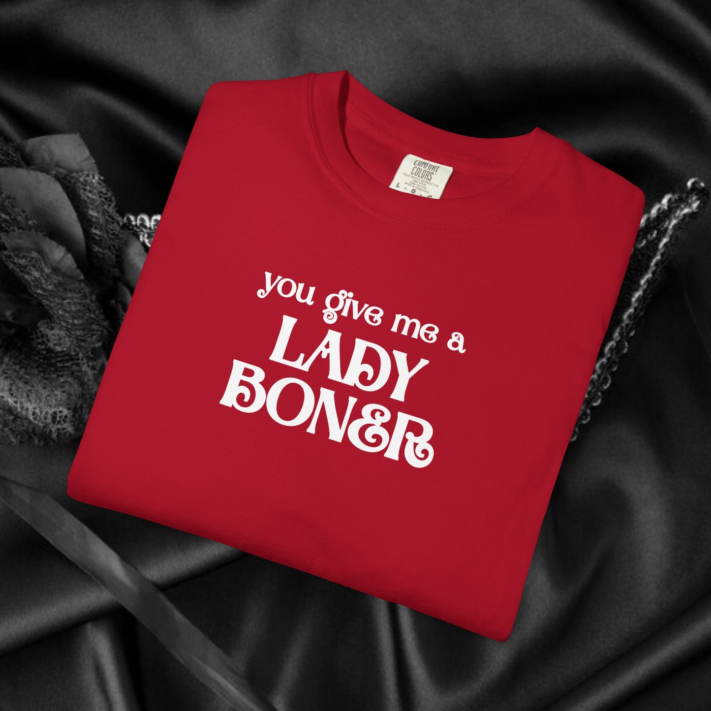 You Give Me a Lady Boner Funny Sex Shirt – Offensive NSFW Tee, Inappropriate Women’s Top, Shocking Party Apparel