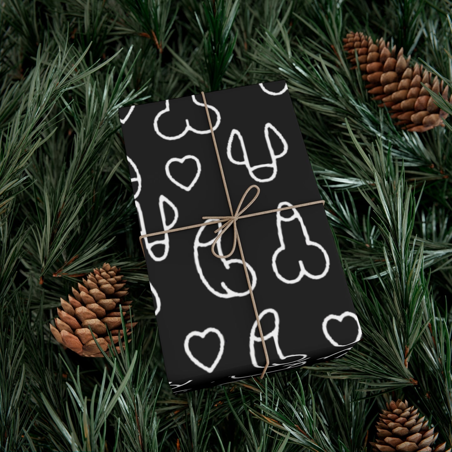 Penis Wrapping Paper – Funny Naughty NSFW D*ck Gift Wrap, Adult Humor Gag Gift Paper