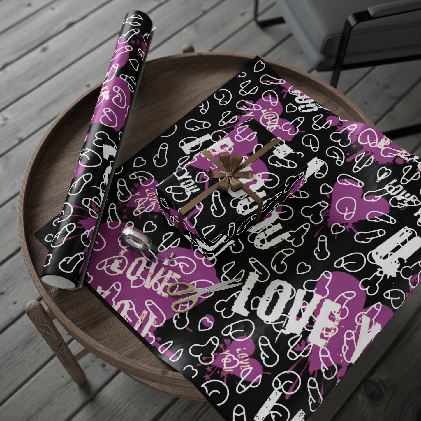 Penis wrapping paper, for Kinky Adult gifts, Dirty d*ck Gift Wrap, Special Occasion Wrapping paper
