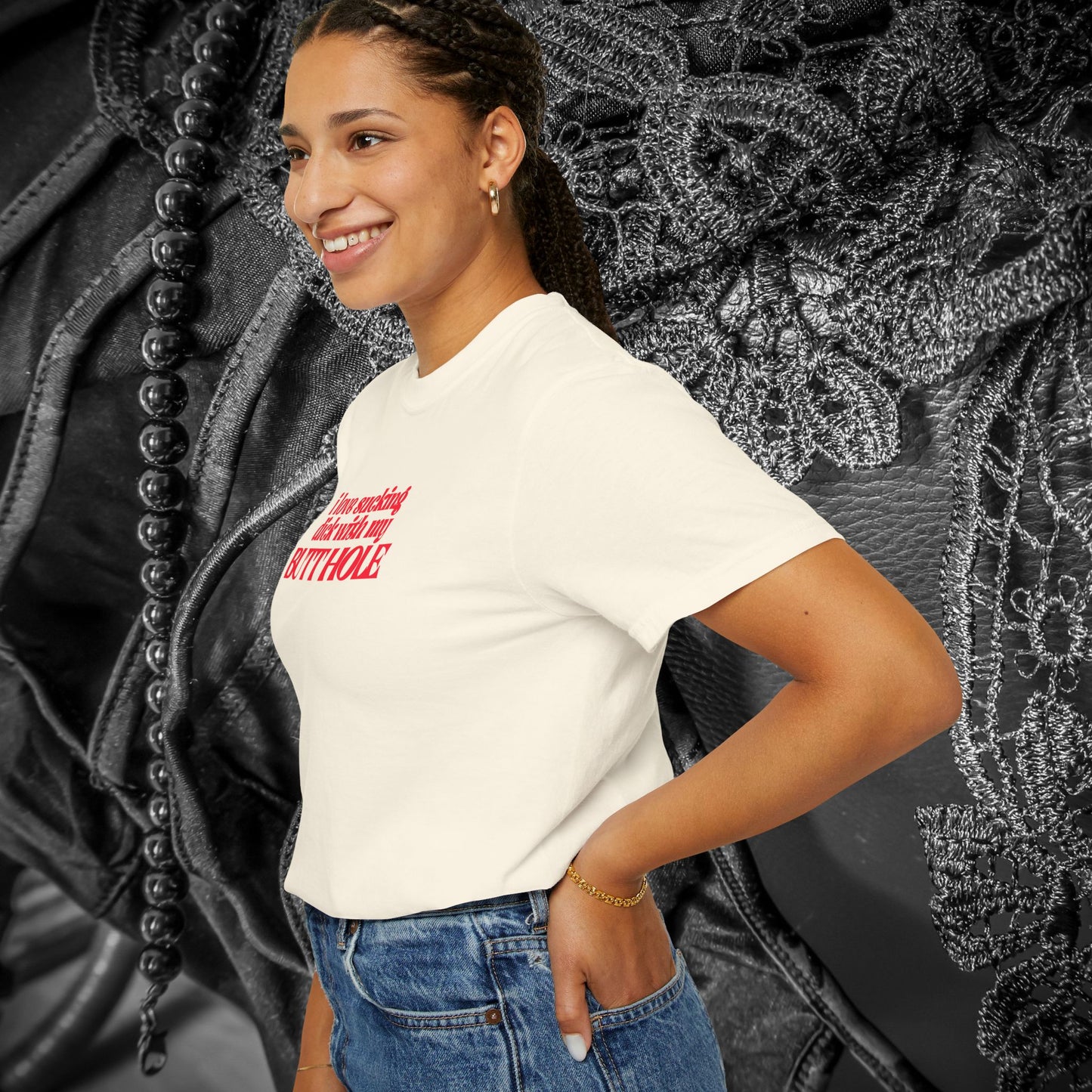 I Love Sucking D*ck With My Butt Hole T-Shirt – Naughty Offensive Garment-Dyed Sexy Wife Tee