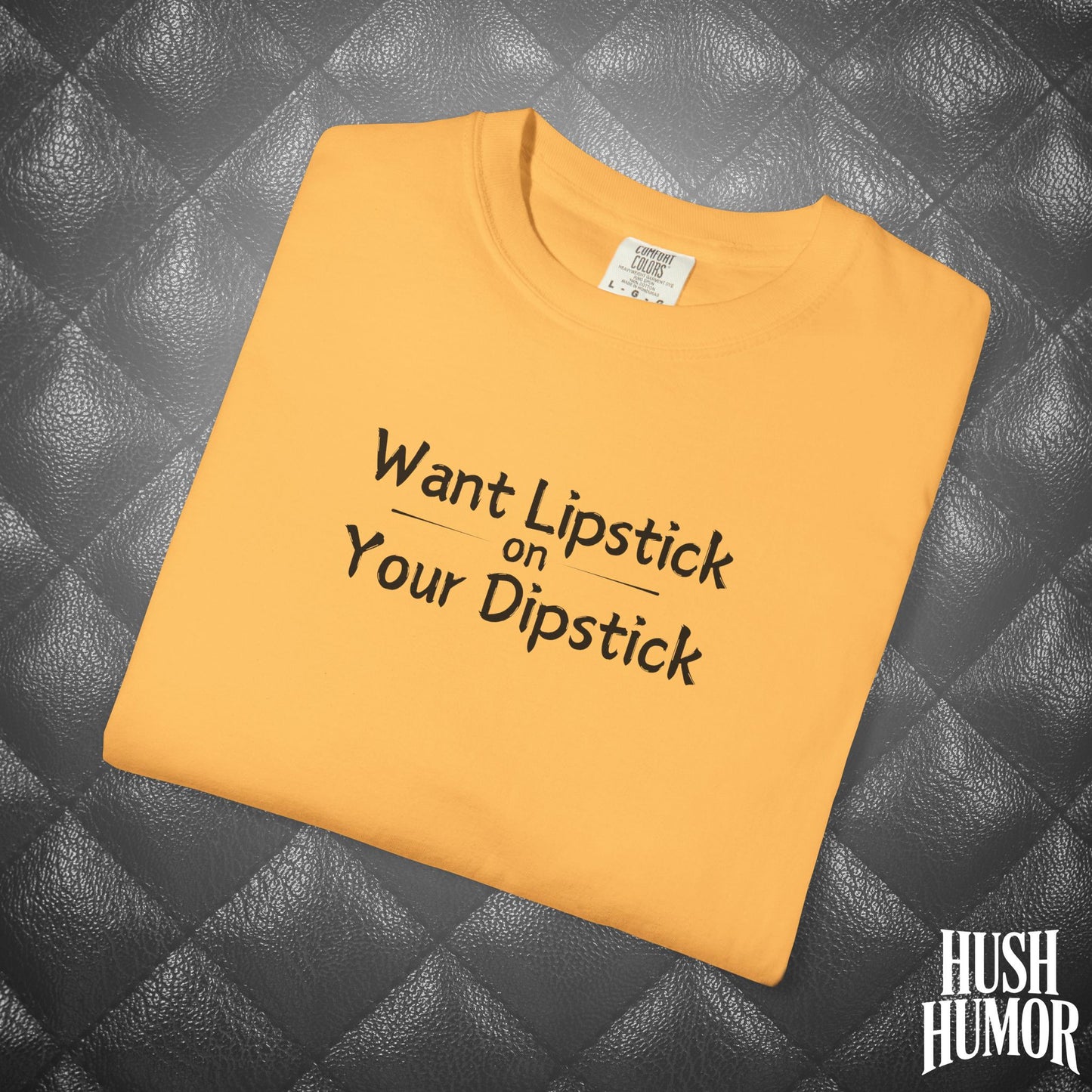 Lipstick on Your Dipstick T-Shirt | Naughty fun Oral Skils Tee for Women | Dirty Funny Sex Shirt | Inappropriate Bold Adult Party Apparel