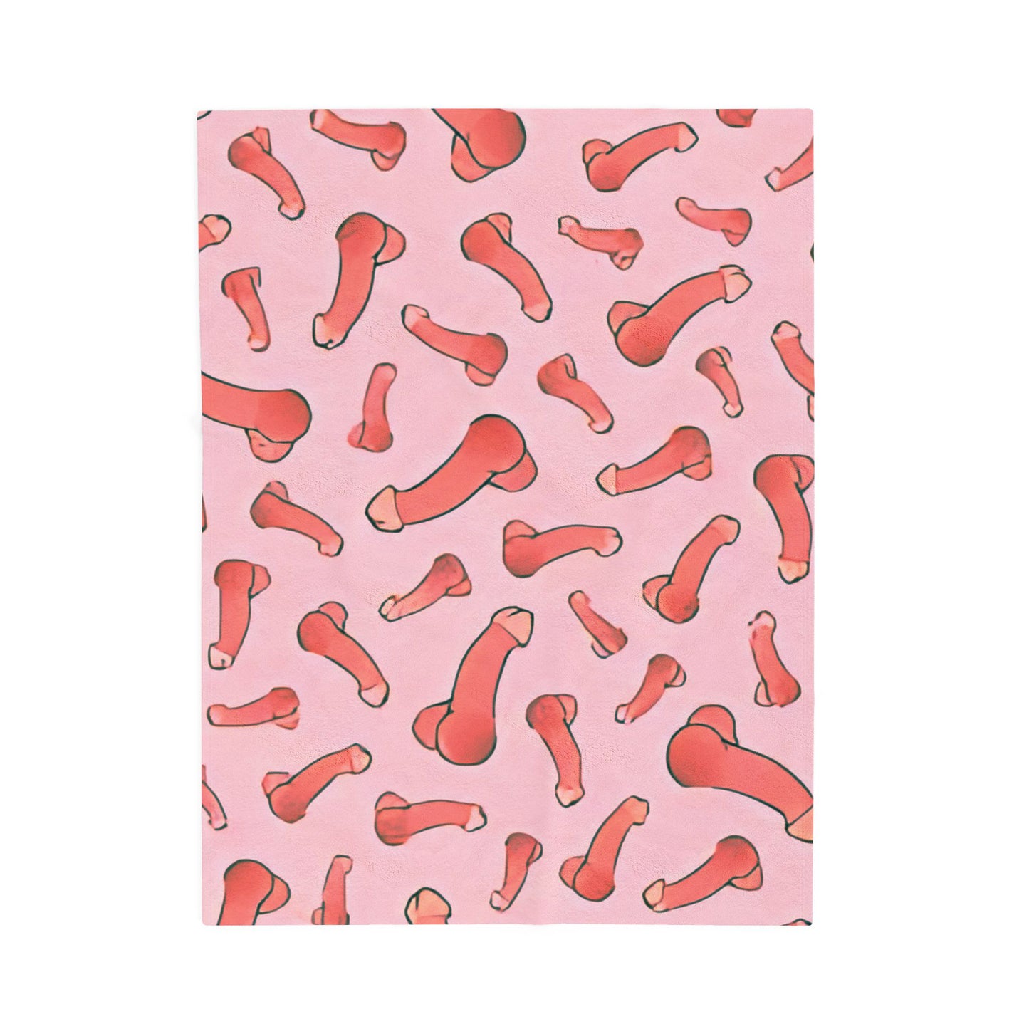 Pink C*ck Blanket – Naughty Willy Throw for Adults, Funny NSFW Penis Gift
