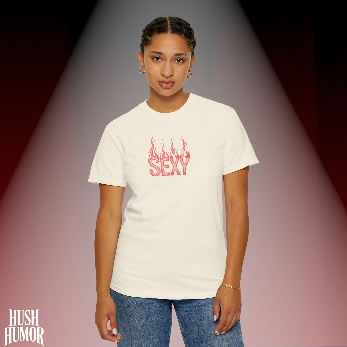 SEXY Flame T-Shirt | Bold Graphic Tee for Women | Naughty Comfort Colors Shirt | Hot Girl Summer Shirt | Edgy Festival Apparel