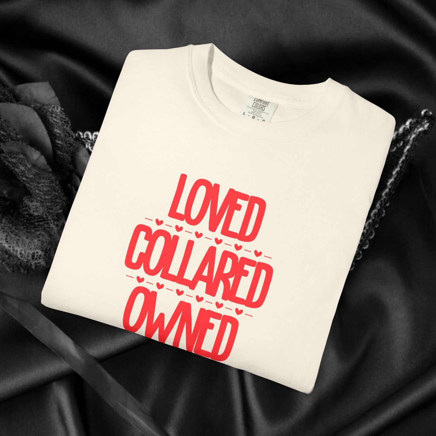 BDSM Loved Collared Owned Submissive T-shirt, Unisex Kinky Tee, Submissive Wife Gift, BDSM Apparel