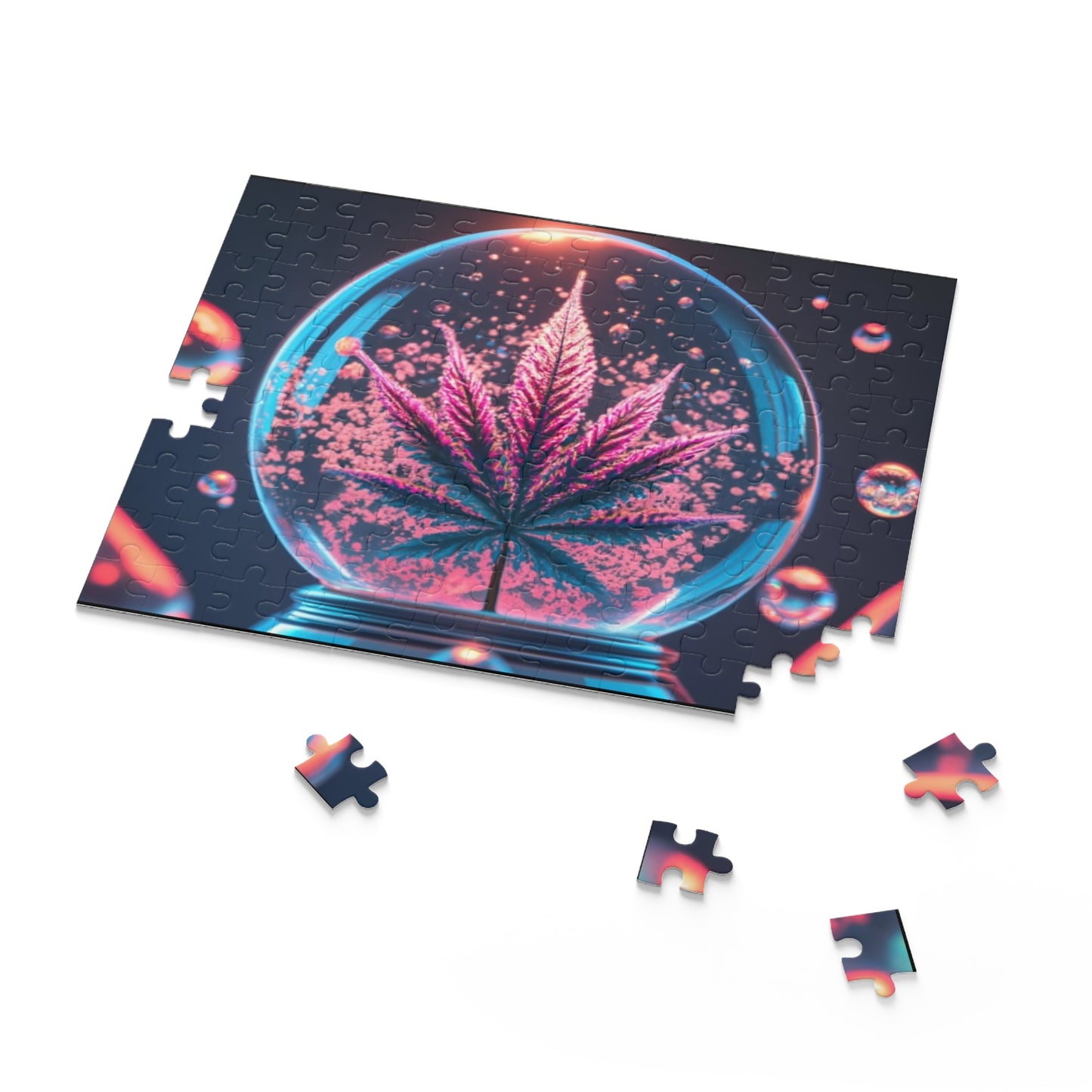 Bubble Vision – Electric Pink Leaf Orb Puzzle for Adults looking for a chill activity