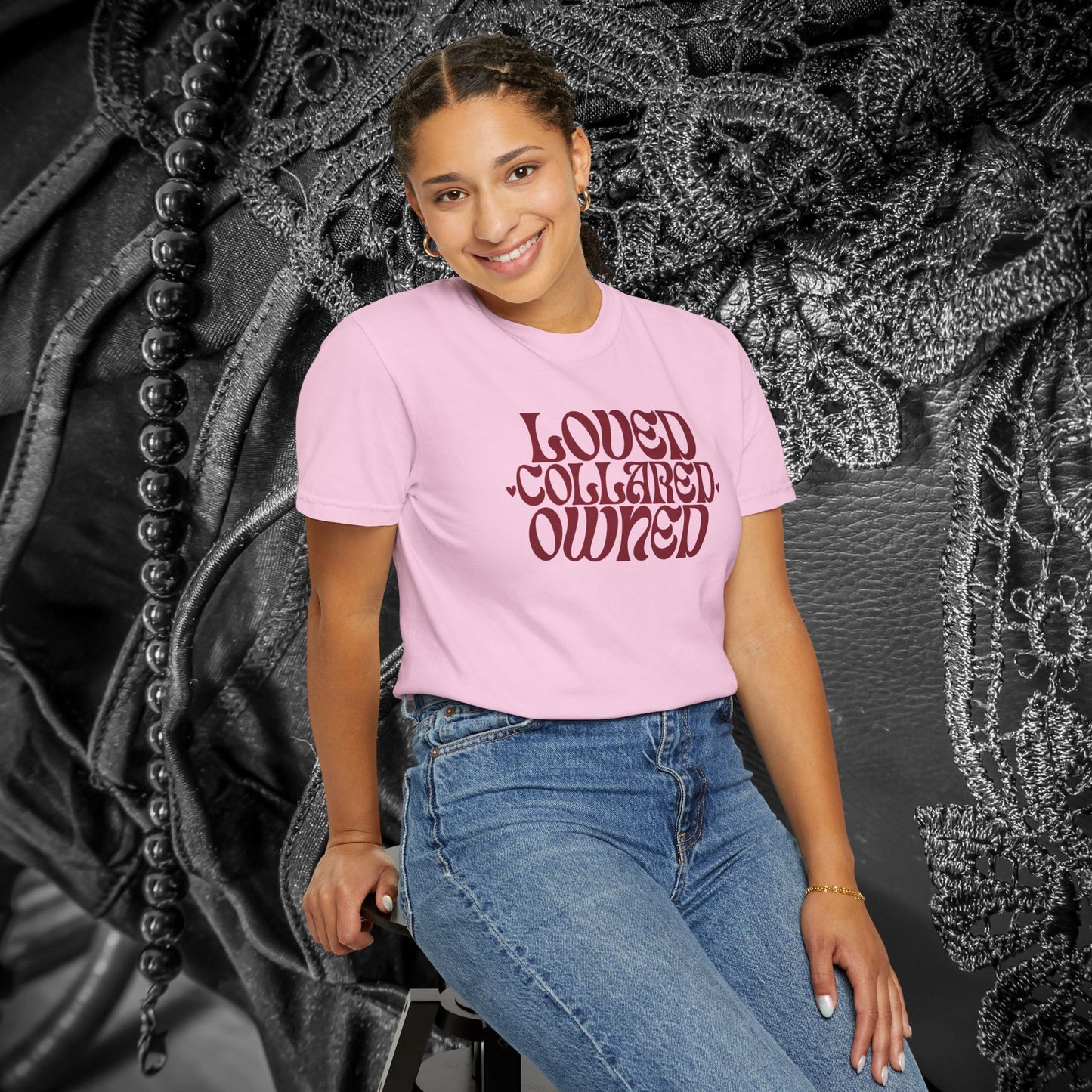 Loved Collared Owned Submissive T-shirt, BDSM themed Kinky Tee, Submissive Wife Gift, BDSM Apparel