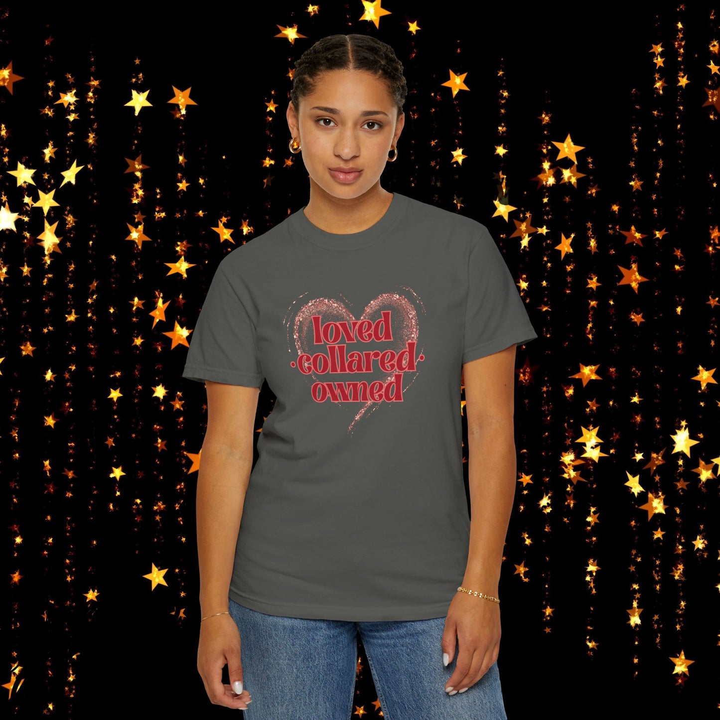BDSM apparel Loved Collared Owned Submissive T-shirt, Submissive Wife kinky gift