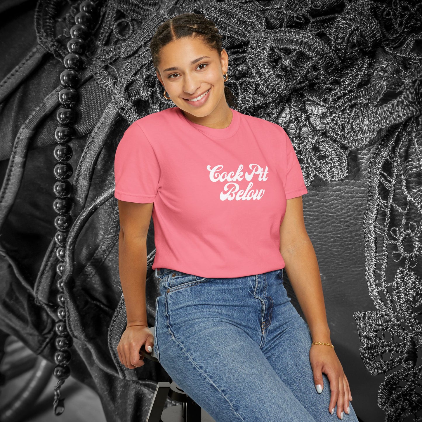 C*ck Pit Below | Bold Adult Humor Shirt for Naughty Gift Swaps or for the daring who like bold fashion