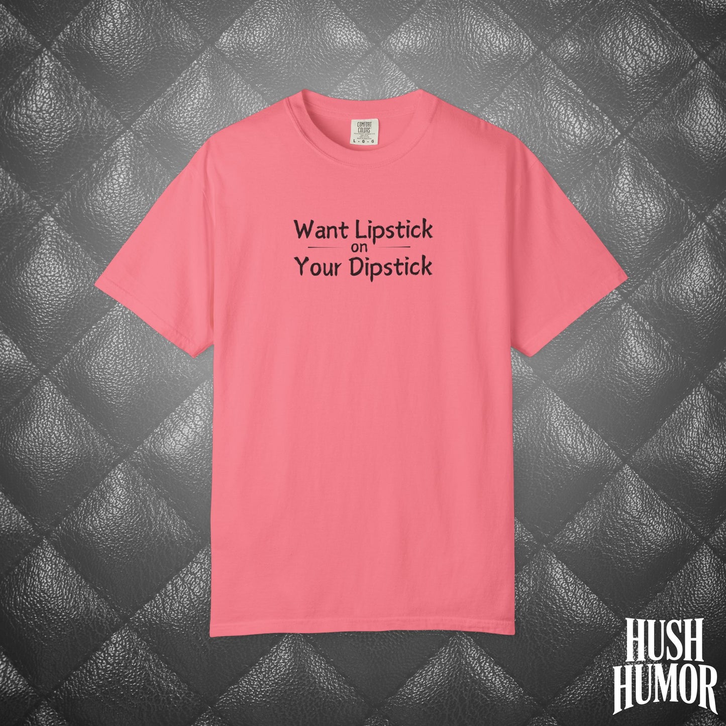 Lipstick on Your Dipstick T-Shirt | Naughty fun Oral Skils Tee for Women | Dirty Funny Sex Shirt | Inappropriate Bold Adult Party Apparel