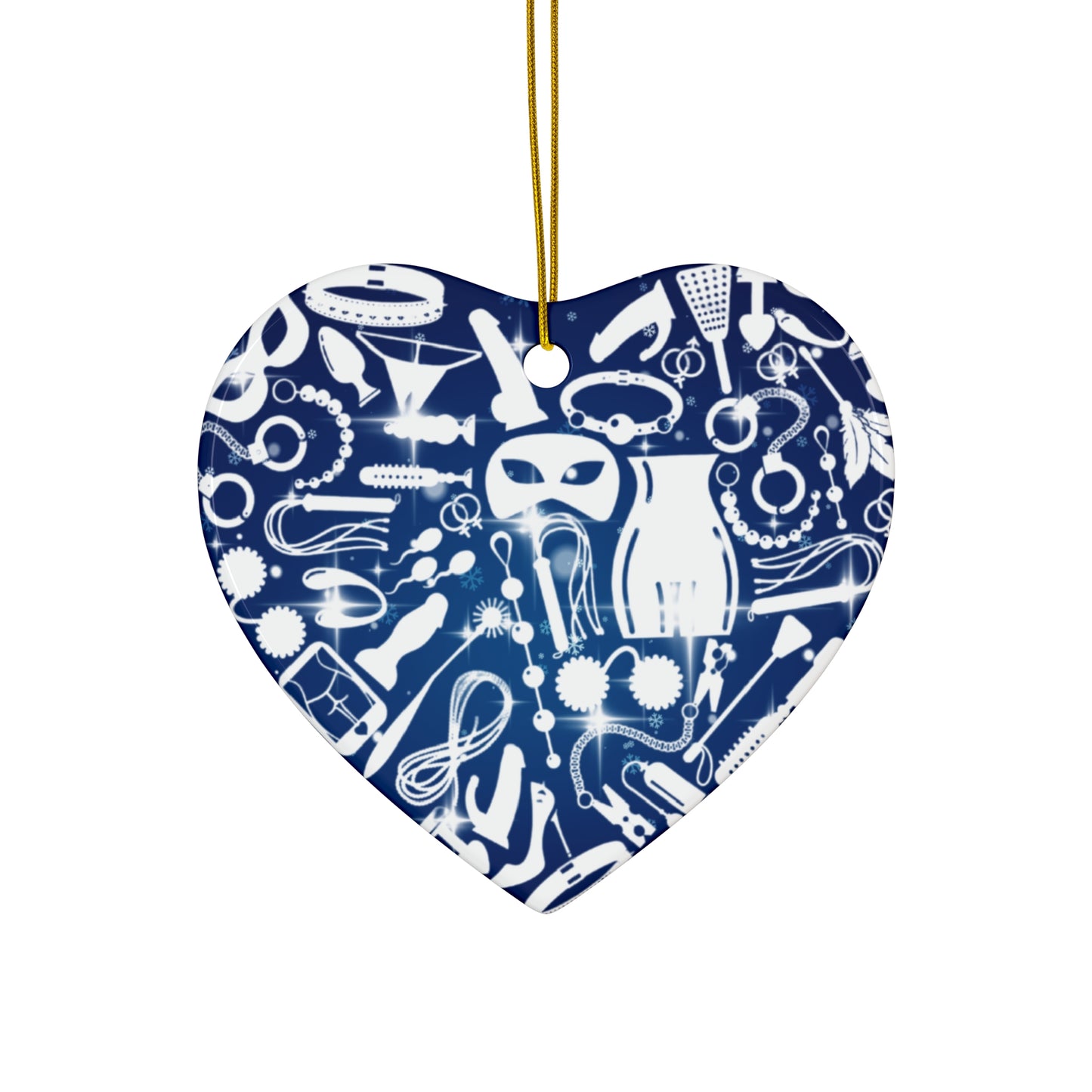 Naughty BDSM Heart Ornament – Sexy Christmas Tree Decor, NSFW Ornament (Limited Winter Edition)
