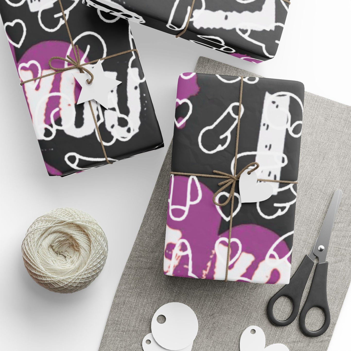 Penis wrapping paper, for Kinky Adult gifts, Dirty d*ck Gift Wrap, Special Occasion Wrapping paper