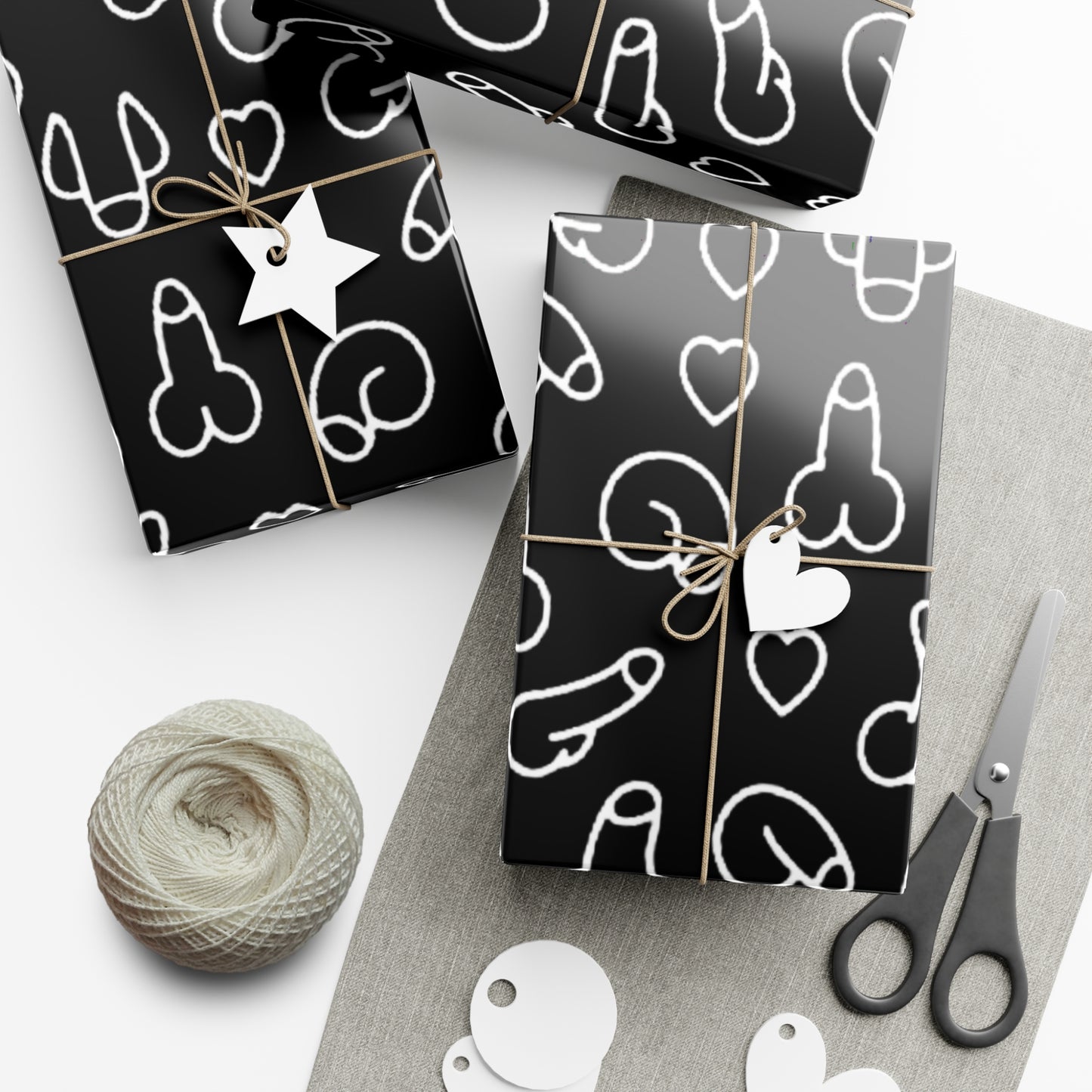 Penis Wrapping Paper – Funny Naughty NSFW D*ck Gift Wrap, Adult Humor Gag Gift Paper
