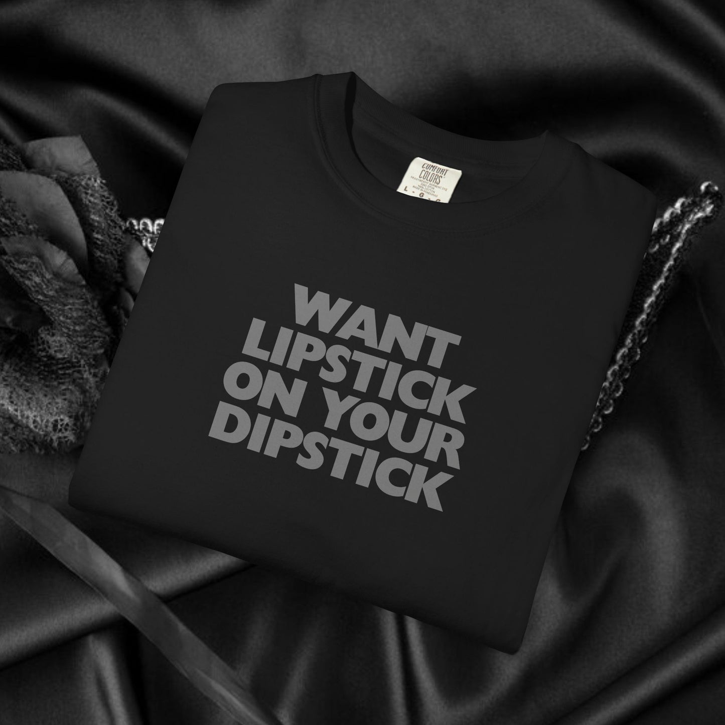 Lipstick on Your Dipstick Shocking Dirty T-shirt for Women, FEMdom gift, Funny Adult Gift