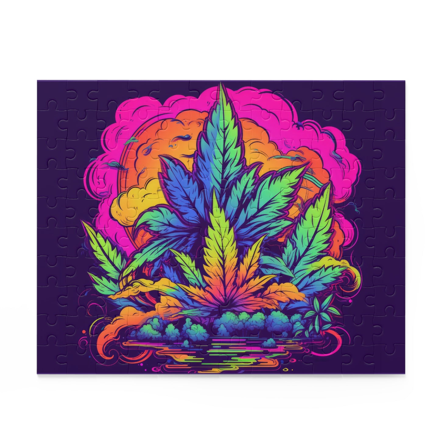 Wild Side Trip – Electric Jungle Puzzle with Neon Burst Fun Adult Activity for Jokers, Tokers, and Smokers gift