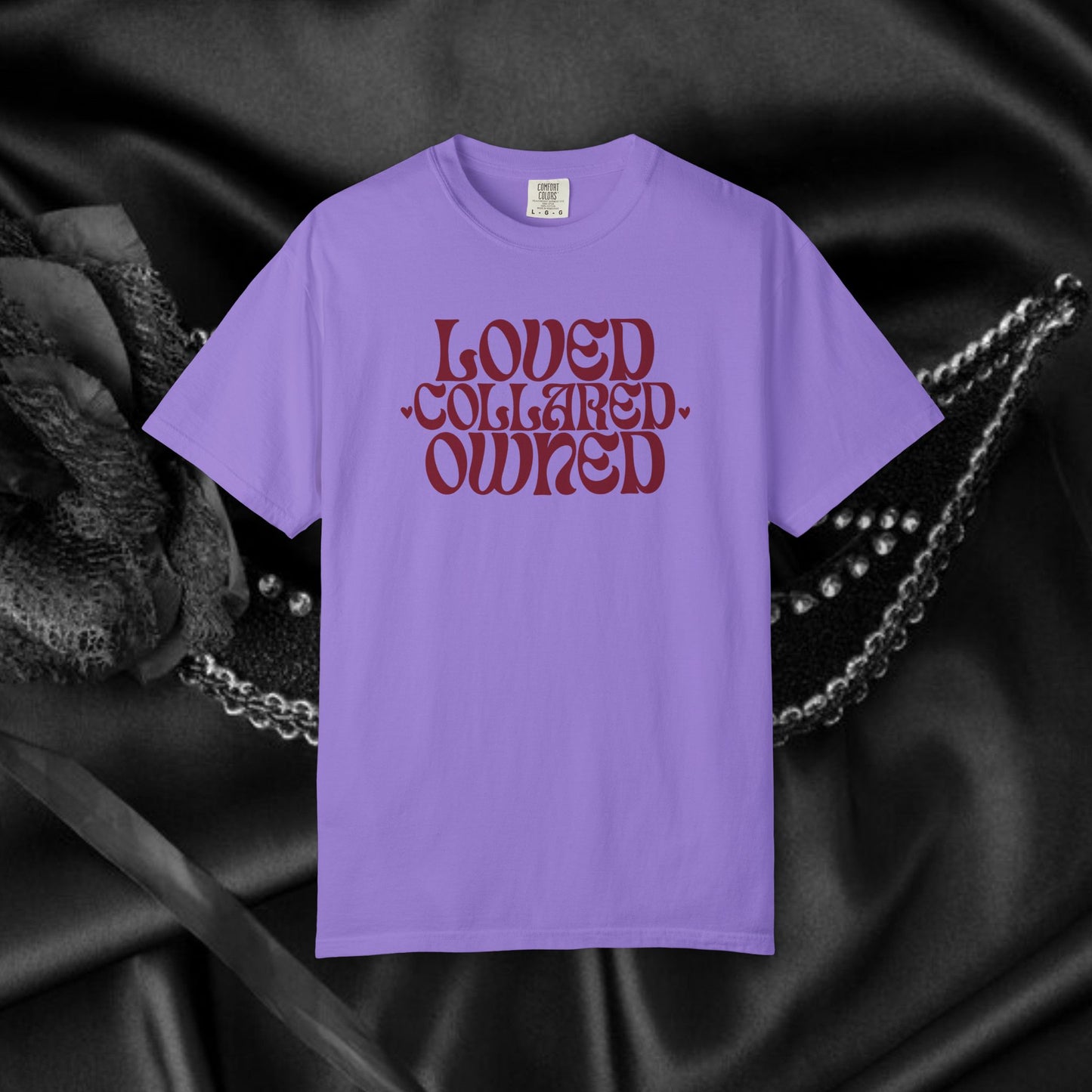 Loved Collared Owned Submissive T-shirt, BDSM themed Kinky Tee, Submissive Wife Gift, BDSM Apparel